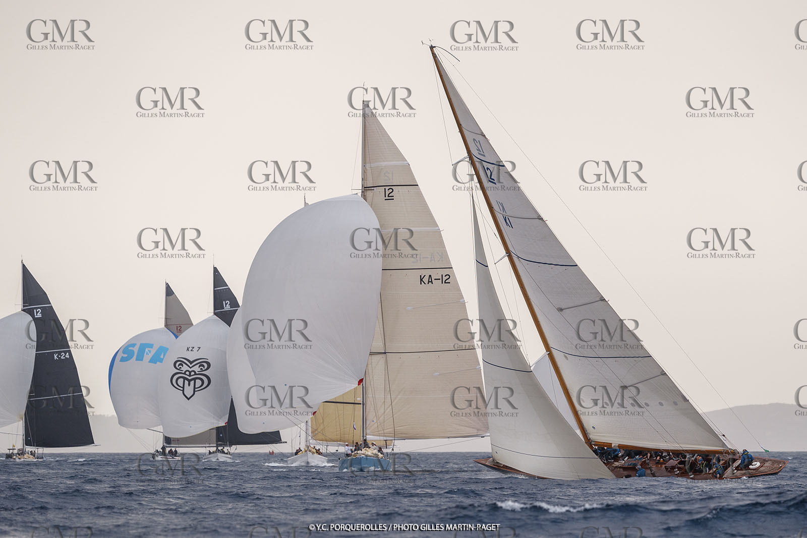 19 06 2024, Porquerolles Island (FRA), Championnat du monde des 12 m JI 2024, Race Day 1