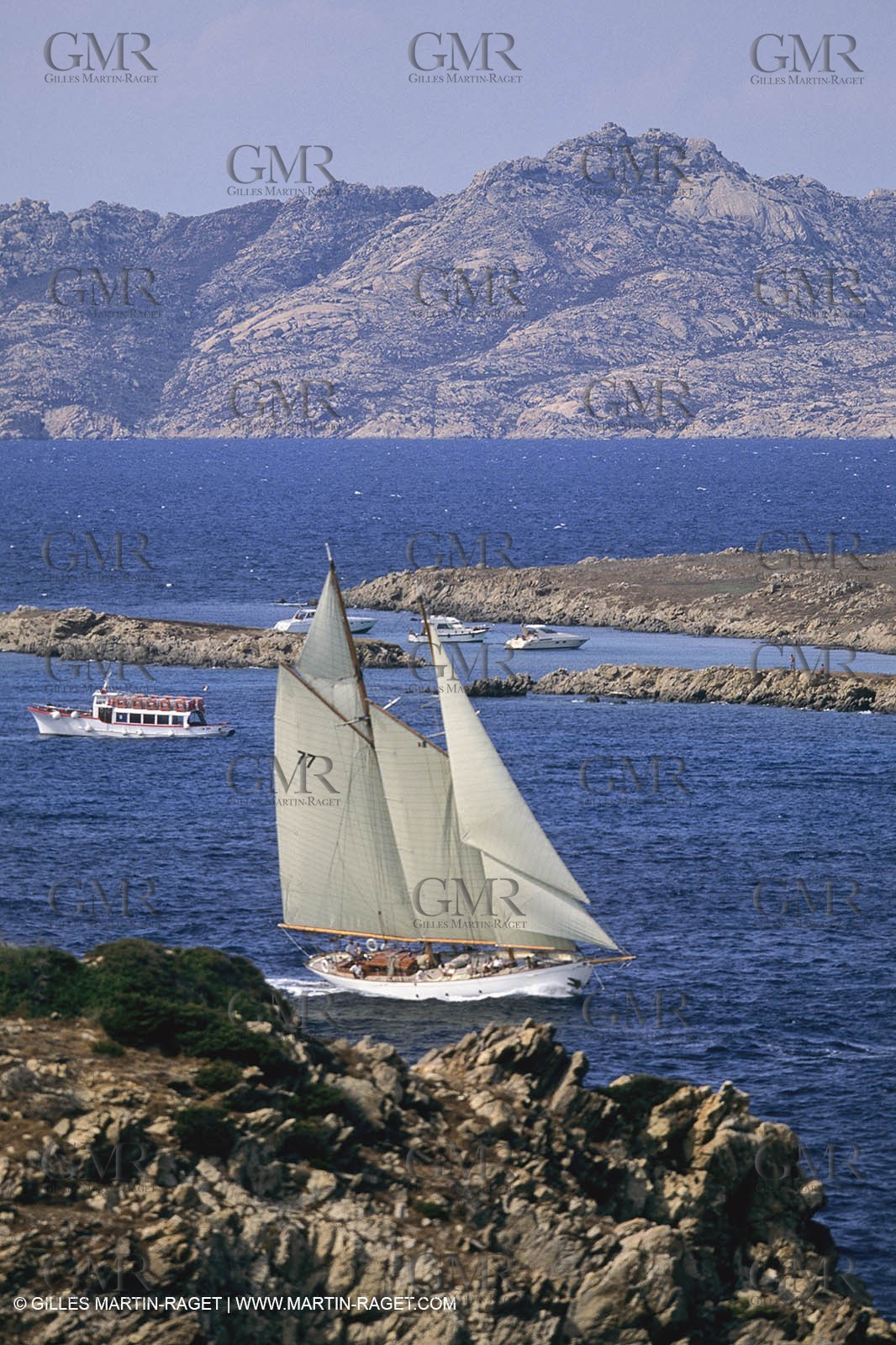 Costa Smeralda (Italia, Sardinia) - Classic yachts in La Maddalena archipelago