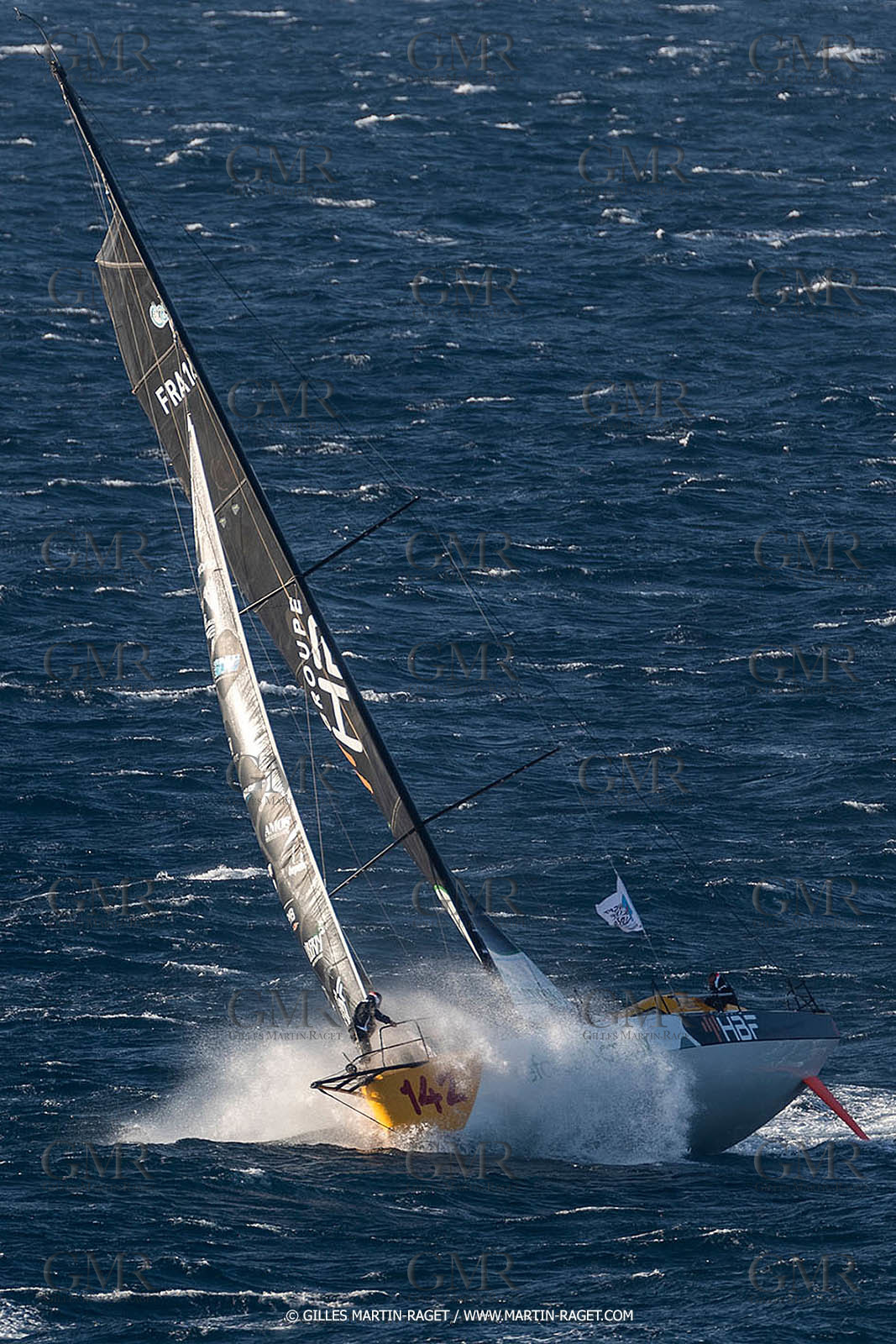 27 08 2021, Marseille (FRA), Transat Jacques Vabre 2021, Class 40, HBF-Reforest'Action (Kito de Pavant, Gwen Gbick)