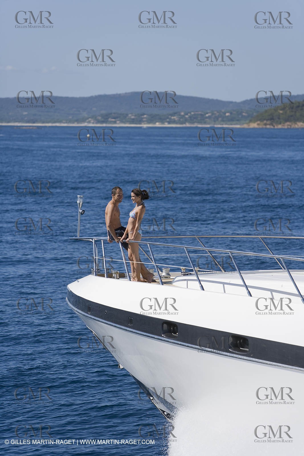 06 09 2007 - Saint Tropez (FRA, 83) - Superyachts - Motoryachts - Mangusta 92 Triple Fun in Saint Tropez - Mooring at Club 55 at Pampelonne Beach