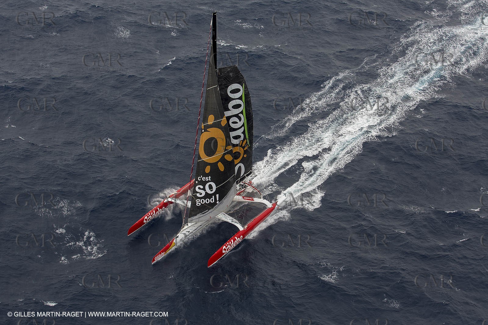 12 09 2012 - Marseille (FRA,13) - Trimaran Sodebo - Thomas Coville - Trans Mediterranée record attempt.