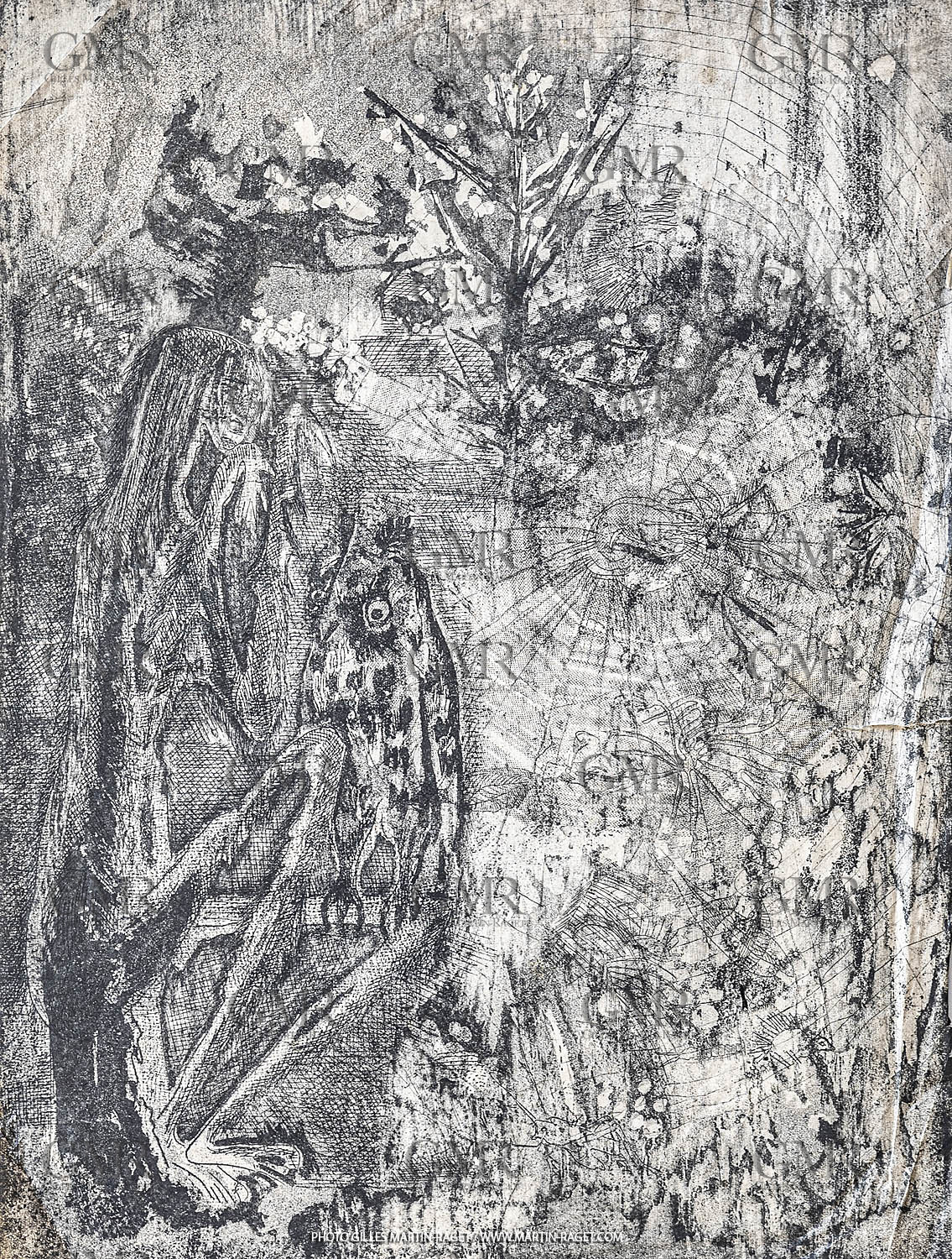 12 07 2020, St Rémy de Provence (FRA, 13) Oeuvre Germaine Richier, gravure