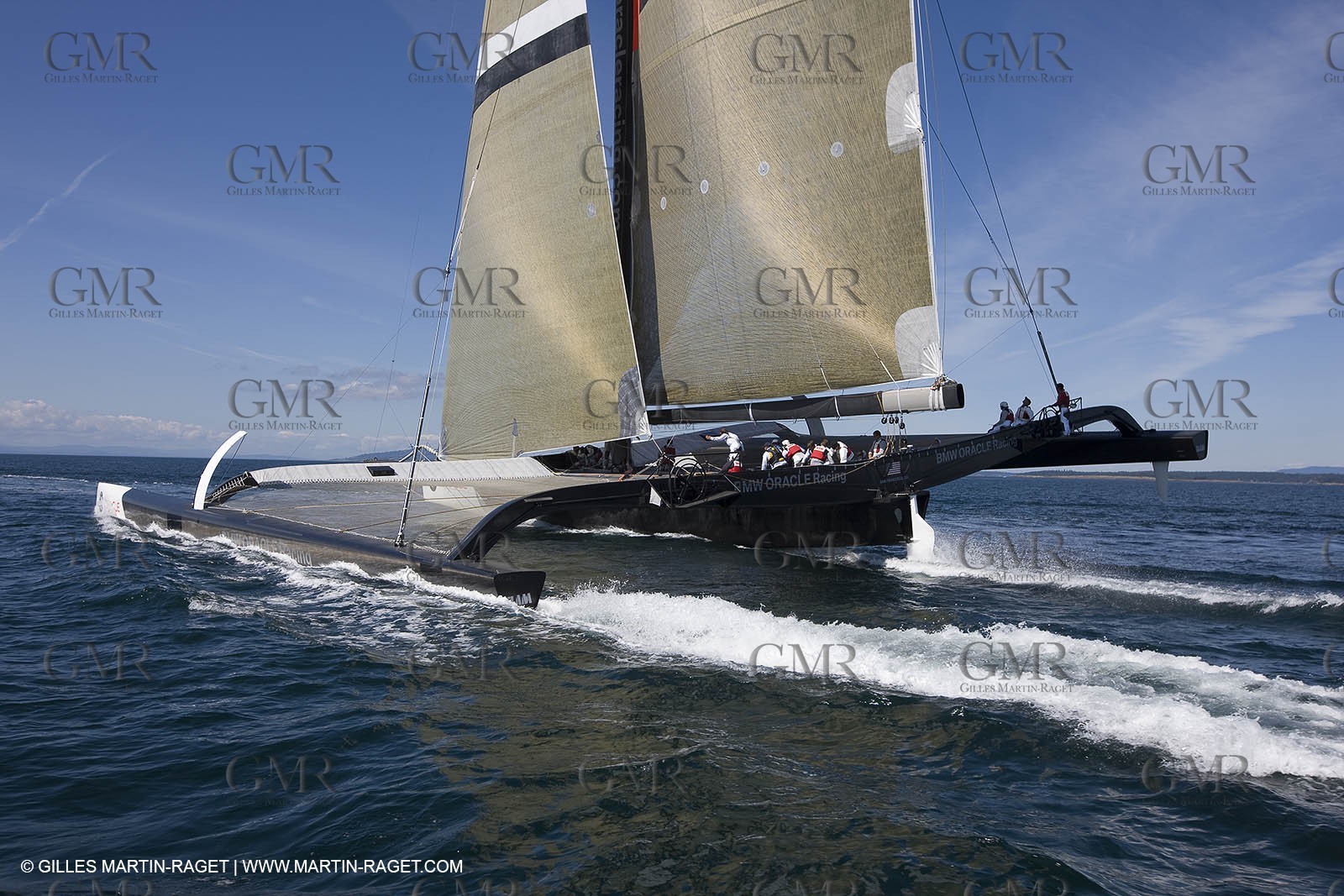04 09 2008 - Anacortes (WA, USA) - America's Cup - BMW ORACLE Racing - 90 ft trimaran sea trials - Day 3