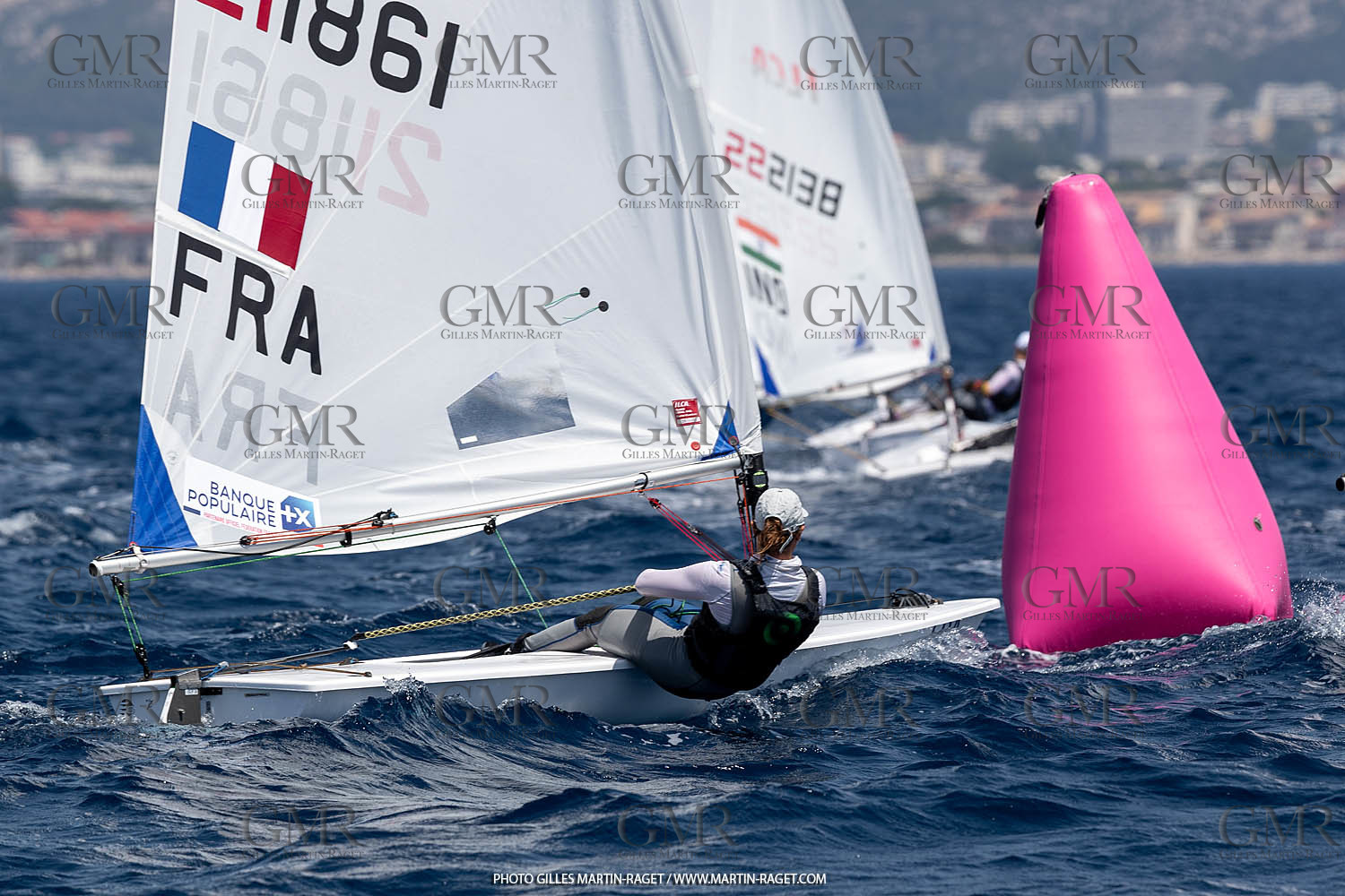 09 07 2023, Marseille (FRA), Paris 2024 Sailing Test Event, Race Day 1,  ILCA 7