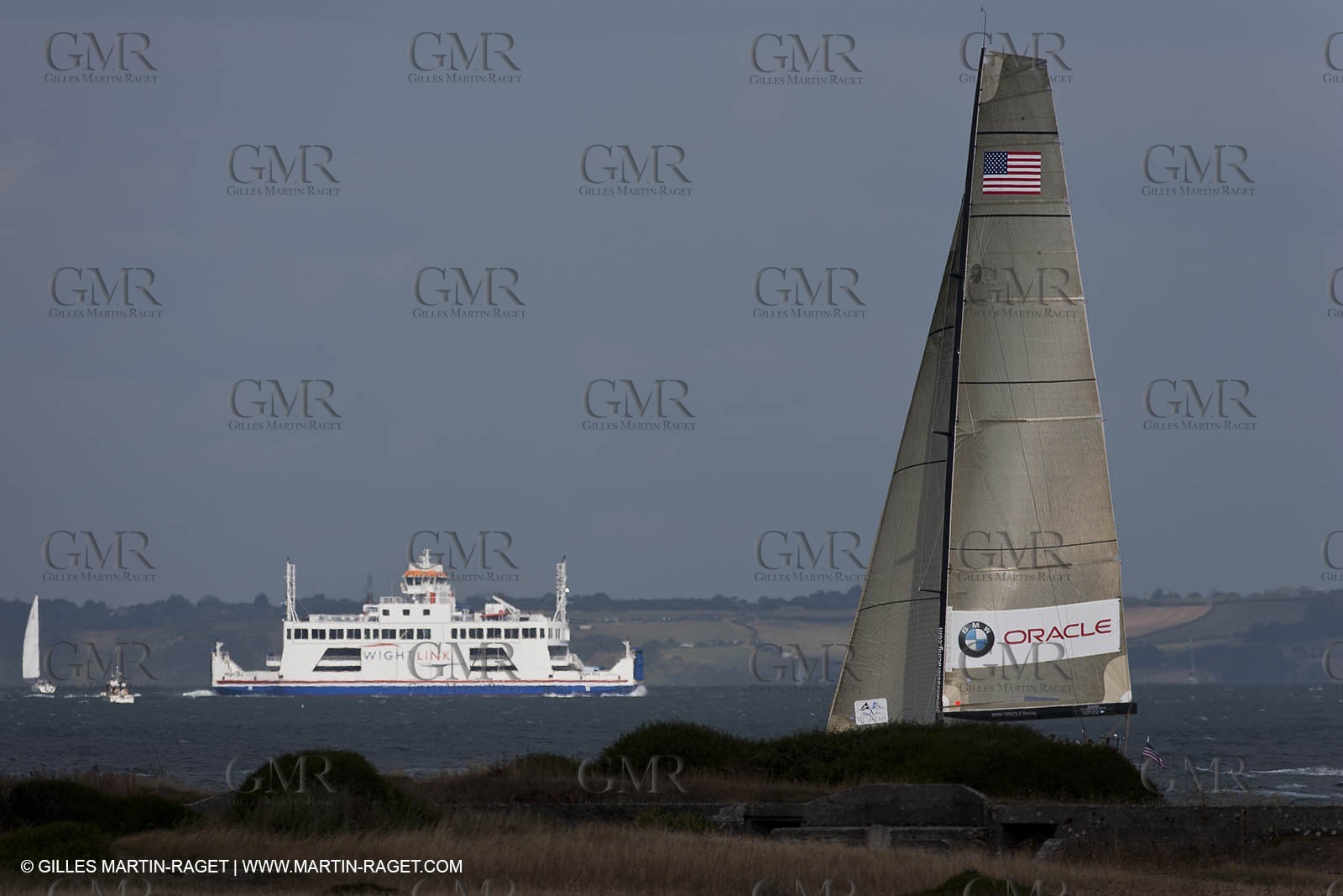 05 08 2010 - Cowes (UK, IOW) - The 1851 Cup -  BMW ORACLE Racing -  - Round The Island Race - Back in the Solent.