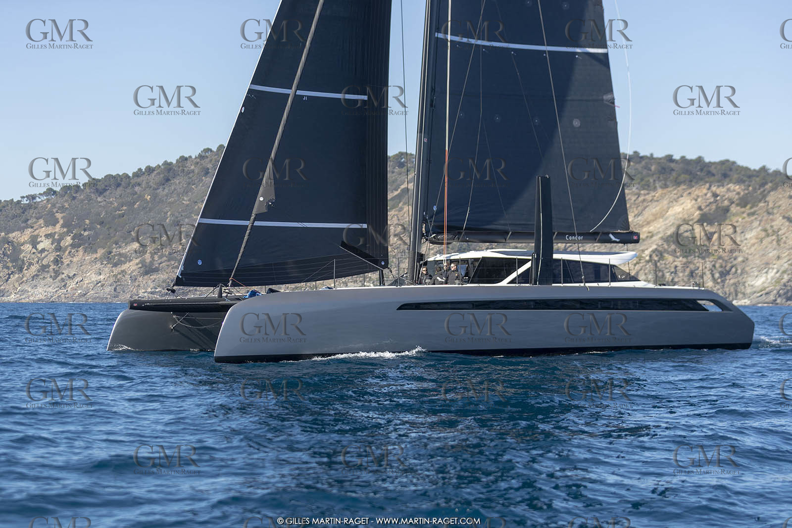 16 02 2019, Porquerolles (FRA,83), Gunboat 68 sail testing  3