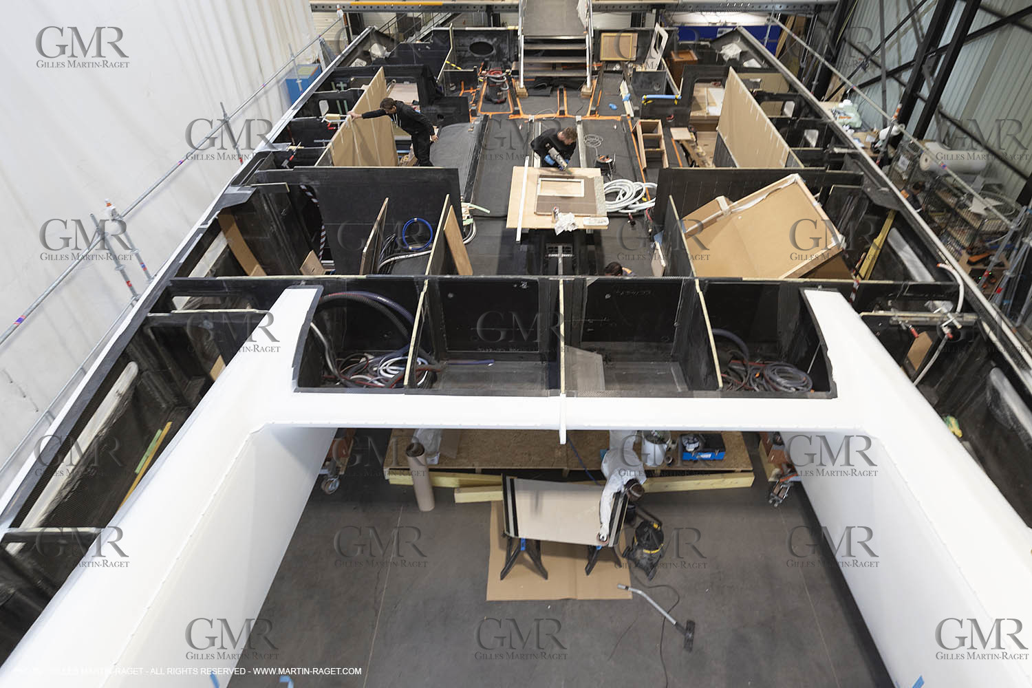 29 10 2018, La Grande Motte (FRA,30), Chantier Gunboat, construction du Gunboat 68