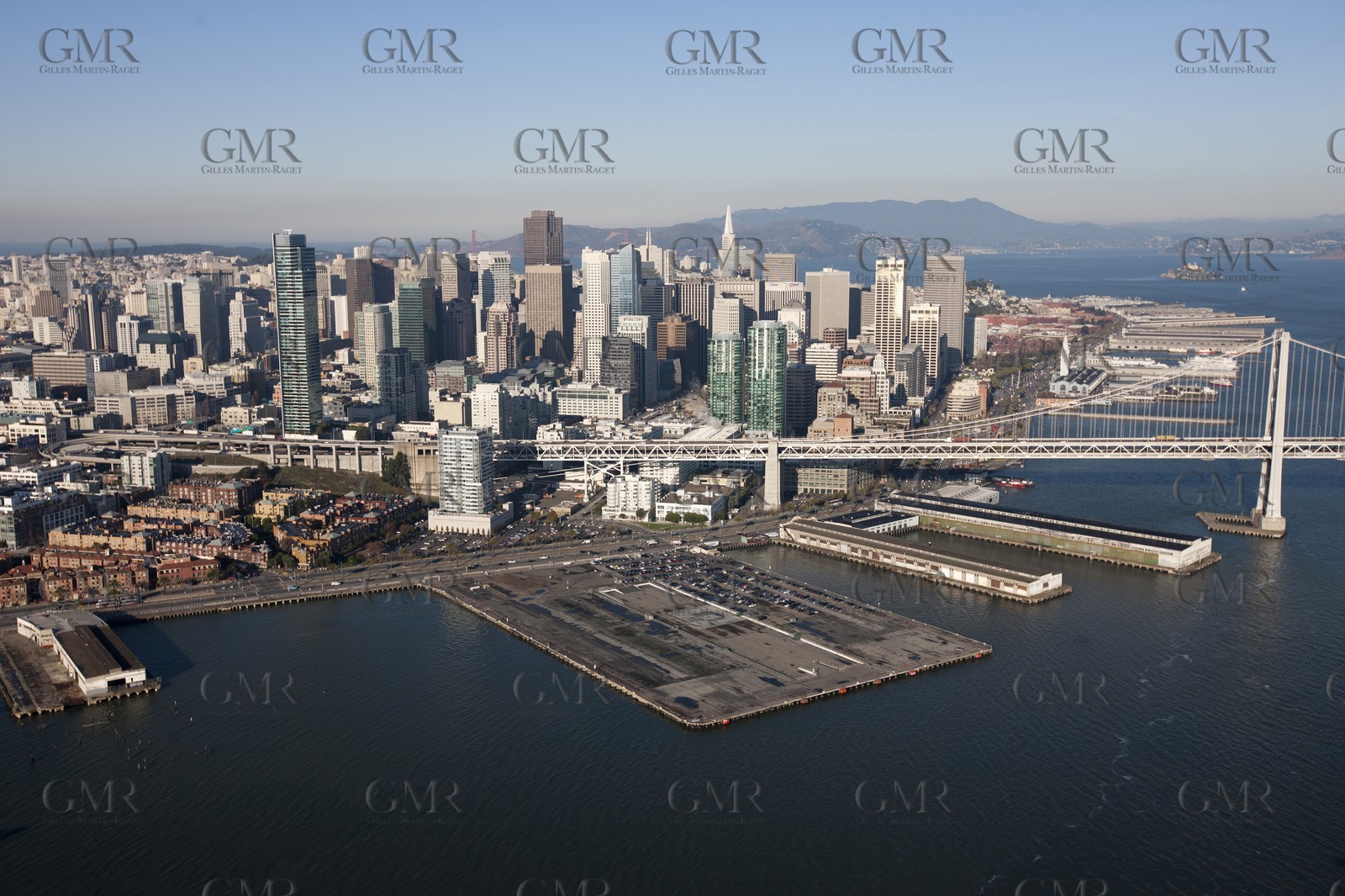05 01 2011 - San Francisco (USA, CA) - 34th America's Cup - San Francisco waterfront  - Piers 26 (closest to bridge), Piers28, Piers 30-32