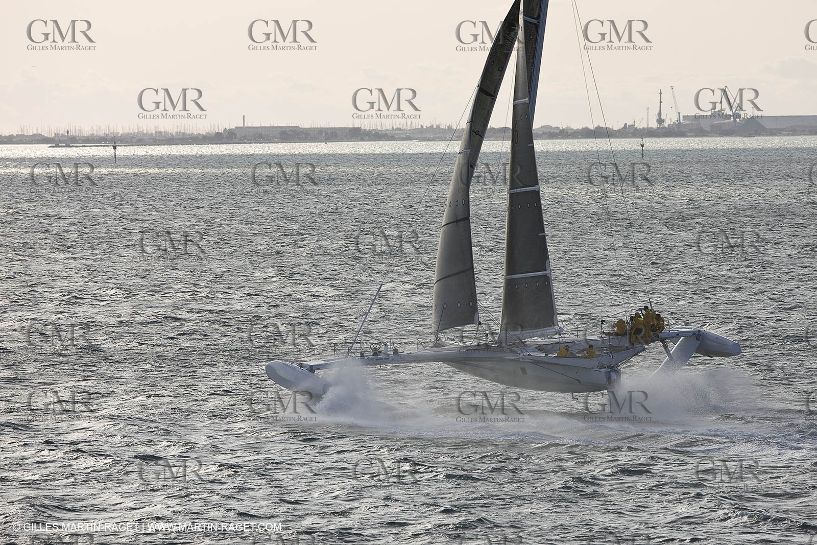 03 10 2008 - Fos   mer (FRA, 13) - L'Hydroptère - Tentative de record de vitesse