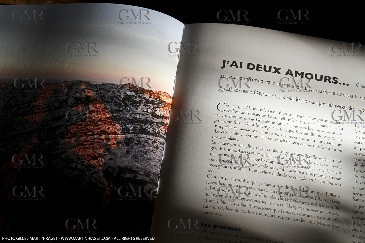 09 11 2010 - Marseille (FRA,13) - Photos odf the book Calanques, Si proches, si lointaines, Ed. Cres, Words by Juliette Lembot, Photos by Gilles Martin-Raget