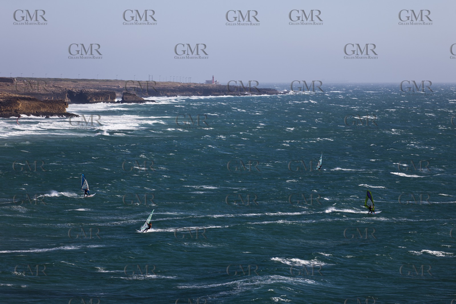 13 07 2011 - Cascais (POR) - 34th America's Cup - AC World Series - Cascais 2011 - Cascais area - Guincho sailboard   Kite surf spot
