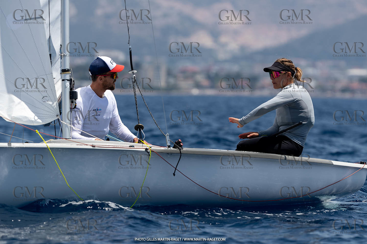09 07 2023, Marseille (FRA), Paris 2024 Sailing Test Event, Race Day 1, 470