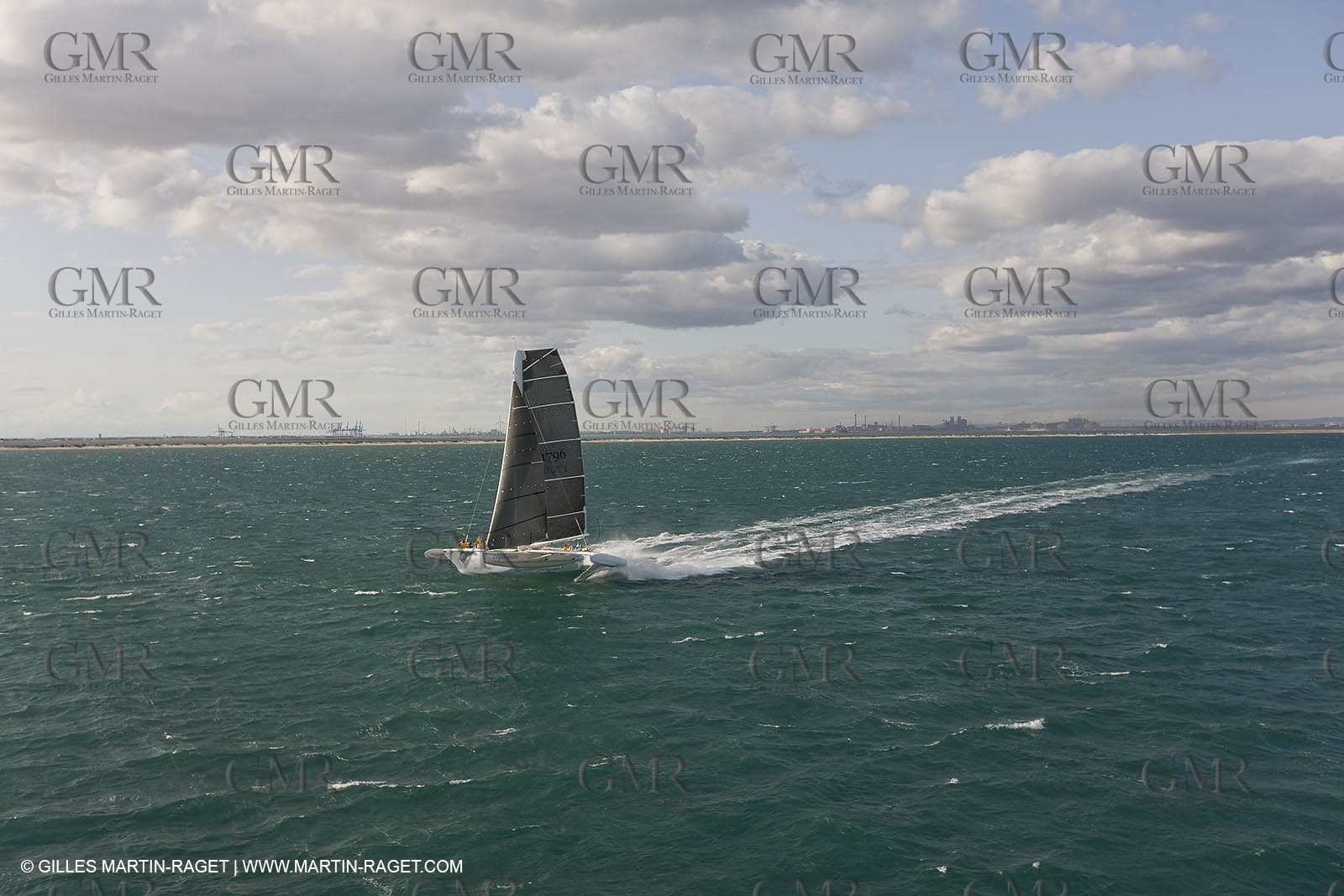 03 10 2008 - Fos   mer (FRA, 13) - L'Hydroptère - Tentative de record de vitesse