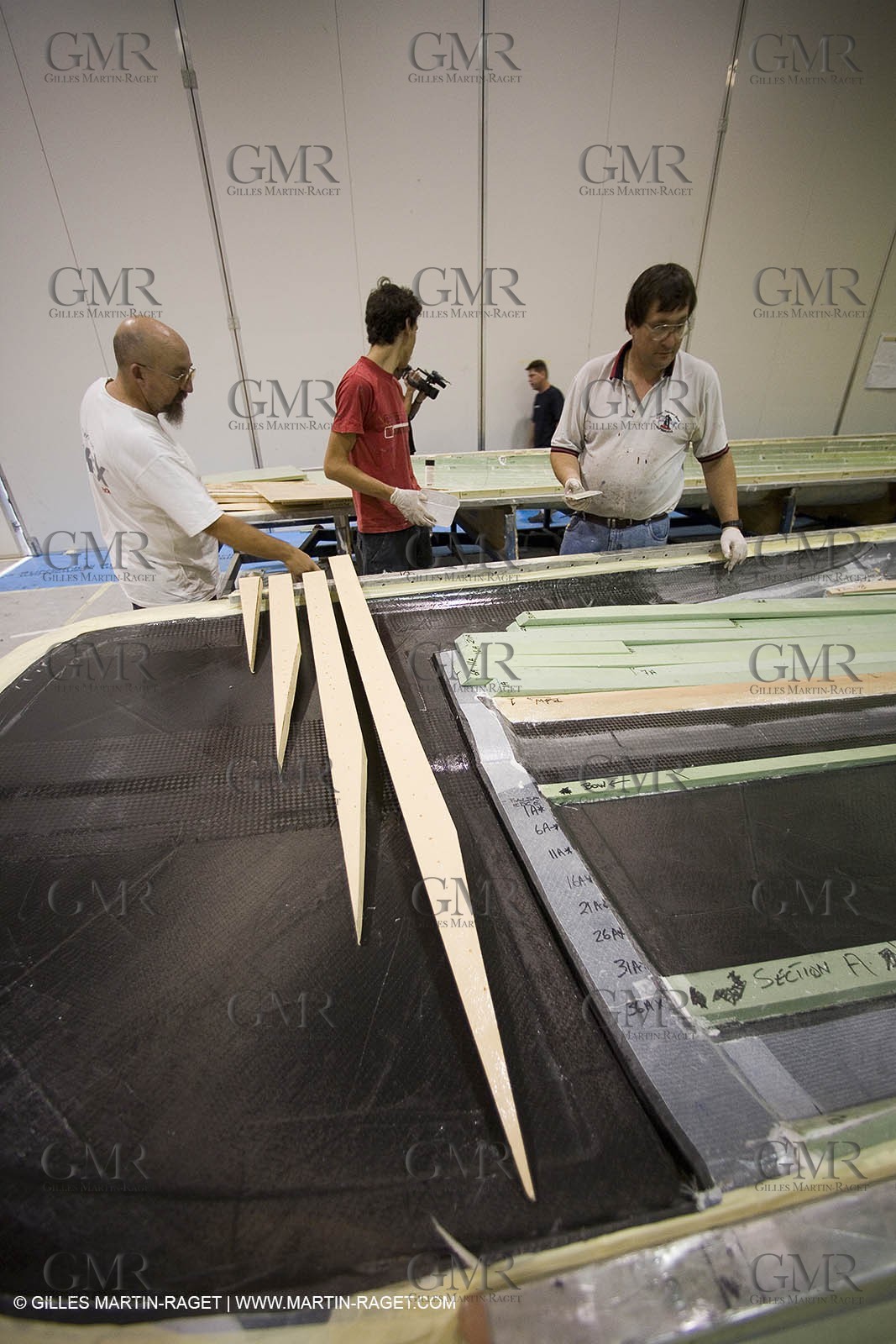 Sydney, Australia, Thomas Coville trimaran Sodebo building at Boat Speed