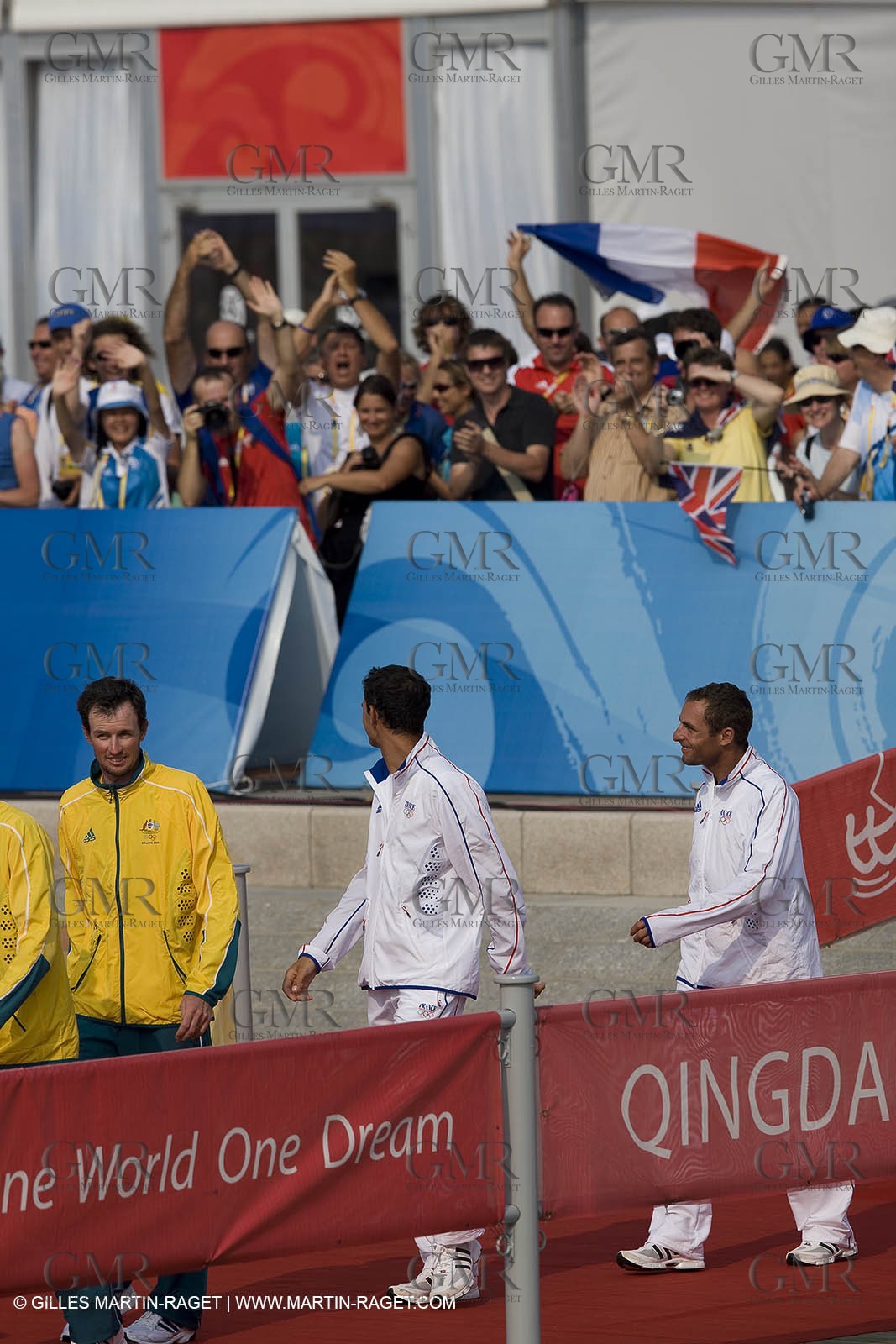 18 08 2008 - Qingdao (CHN) - 2008 Olympic games - Day 10 - Medal race 470 men, Charbnonnier Bausset bronze medal