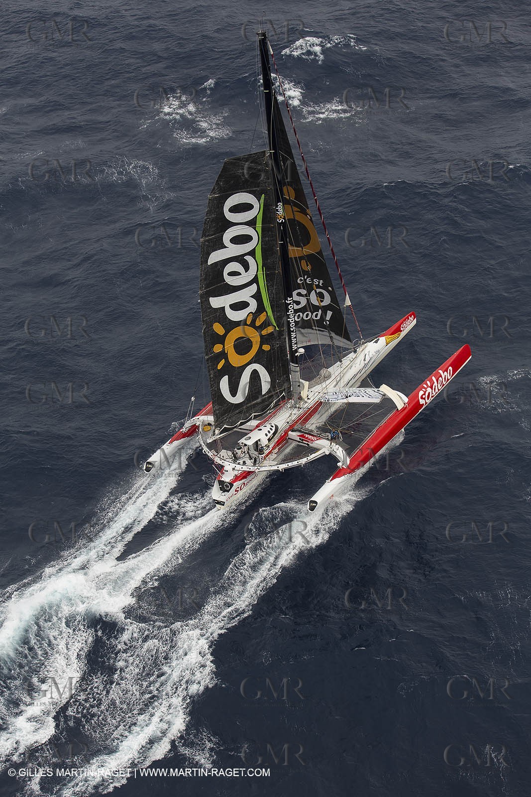 12 09 2012 - Marseille (FRA,13) - Trimaran Sodebo - Thomas Coville - Trans Mediterranée record attempt.