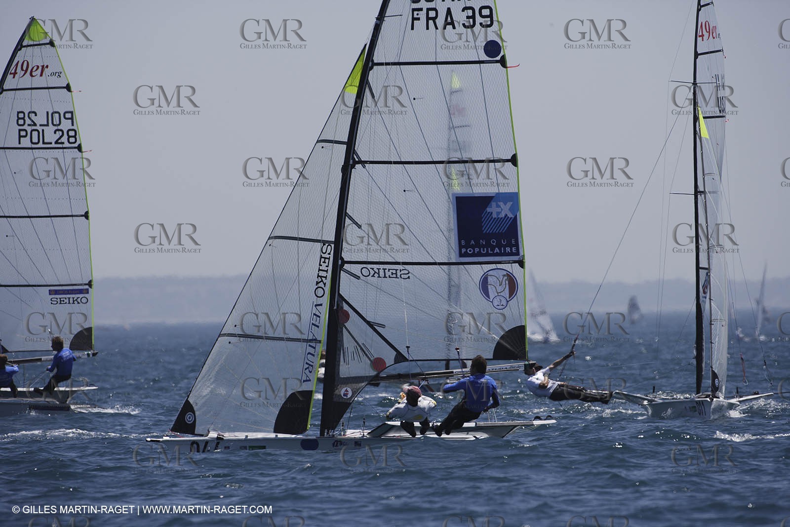 10-05-07 - ISAF SAILING WORLD CHAMPIONSHIPS - CASCAIS 2007 - DAY 7 - 49er - FRANCE - Morgan Lagravière   Stephane Chrsitidis