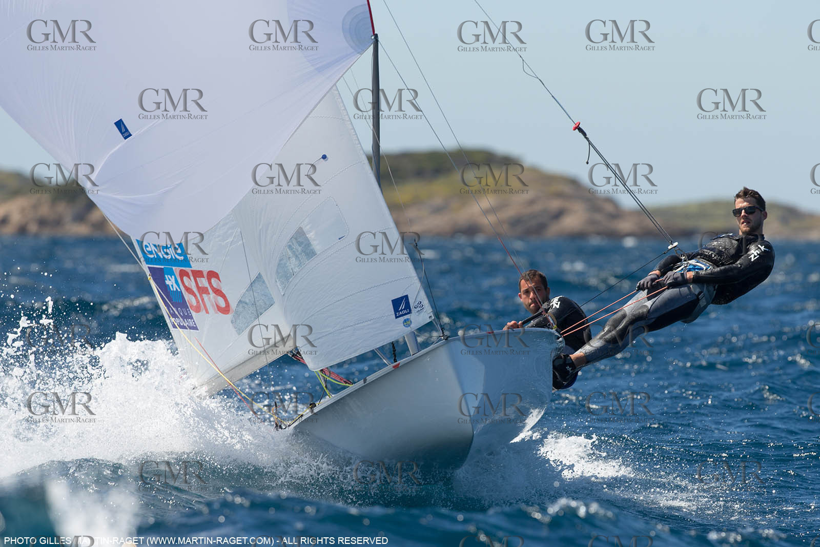 25 04 2016, Hyères (FRA,83), Jeux Olympiques Rio 2016, voile, 470, Sofian Bouvet   Jeremie Mion, SFS Voile