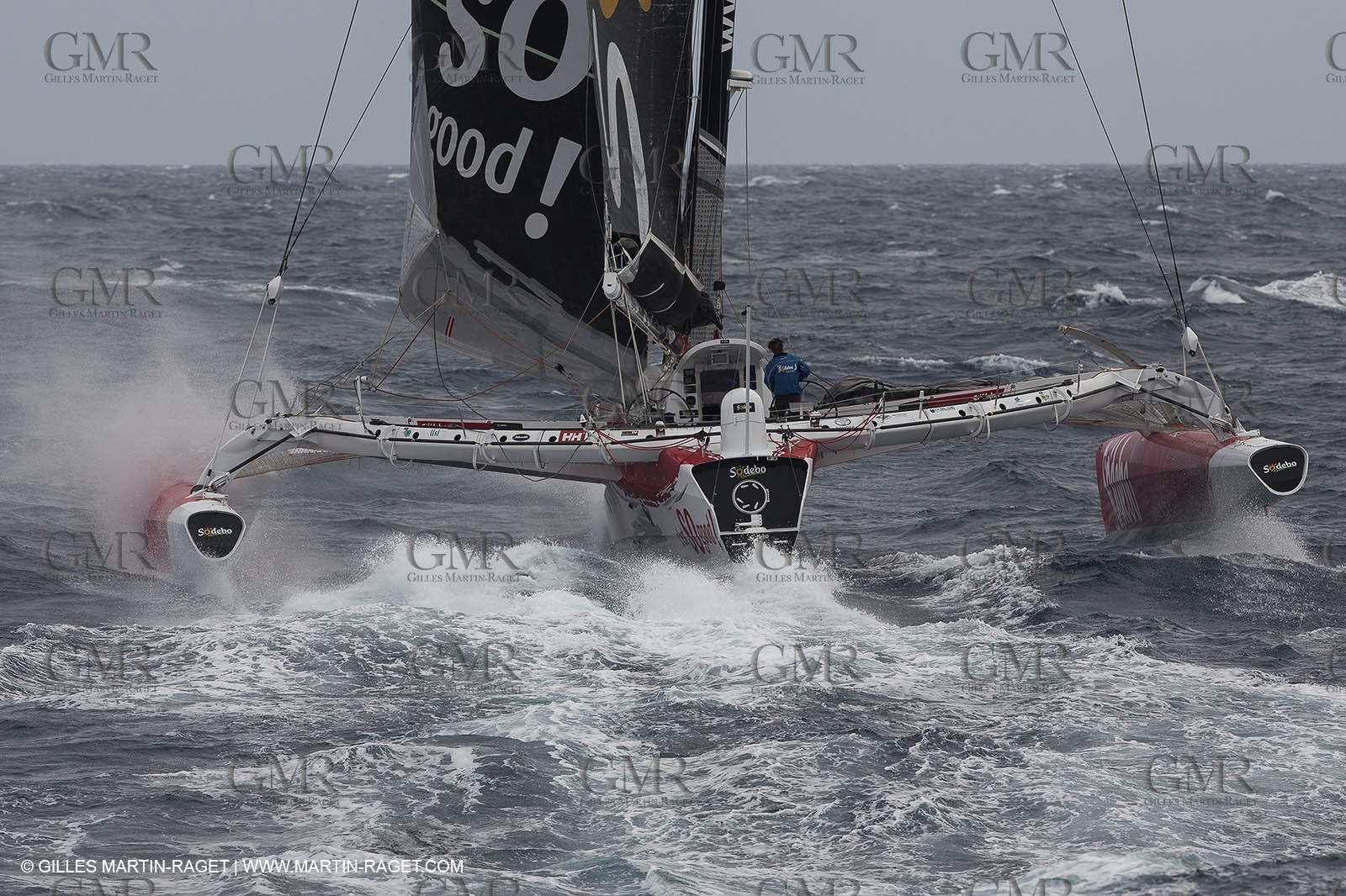 12 09 2012 - Marseille (FRA,13) - Trimaran Sodebo - Thomas Coville - Trans Mediterranée record attempt.