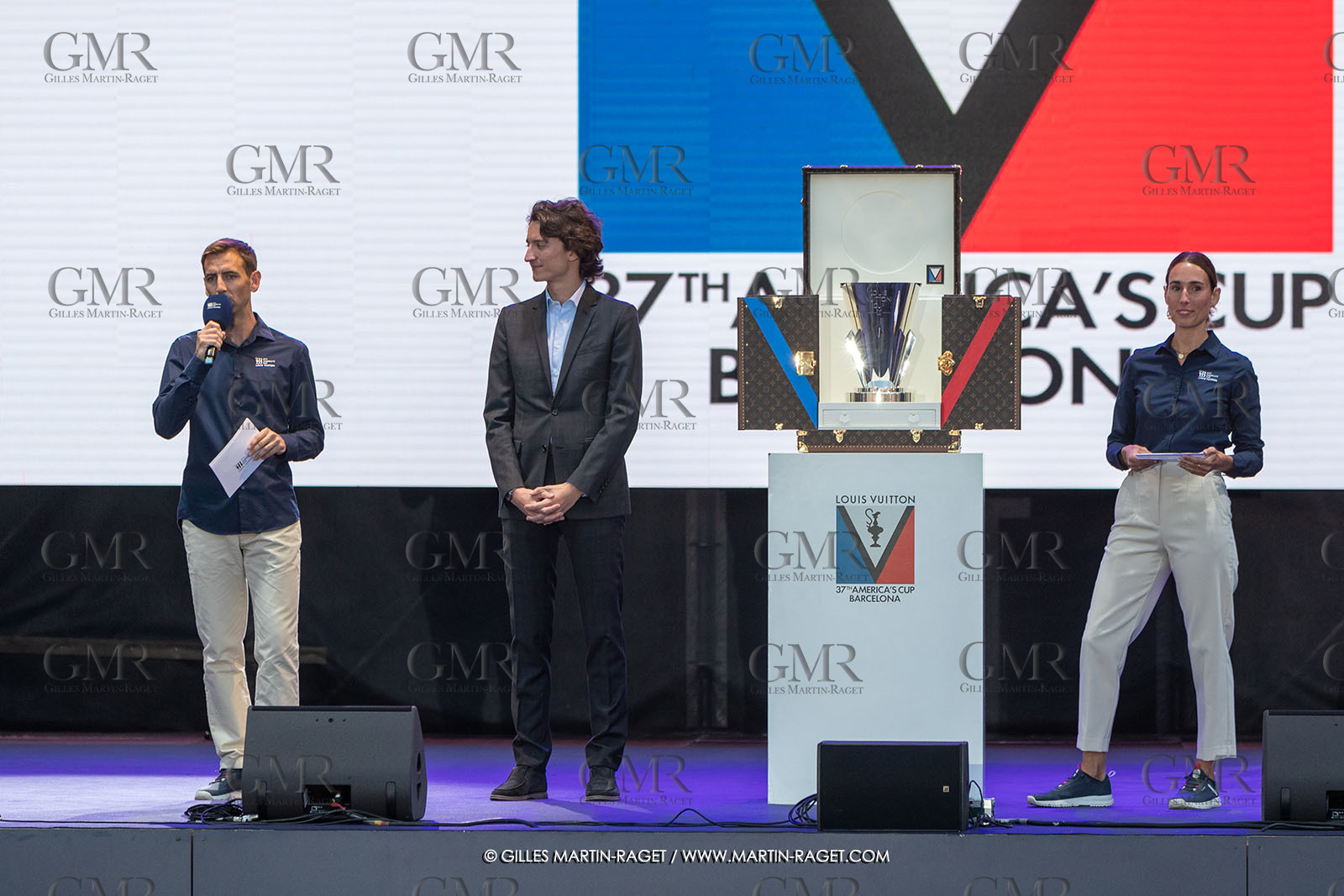 04 10 2024, Barcelona (ESP), 37th America's Cup, Louis Vuitton Cup Final, Race Day 7 , Prizegiving