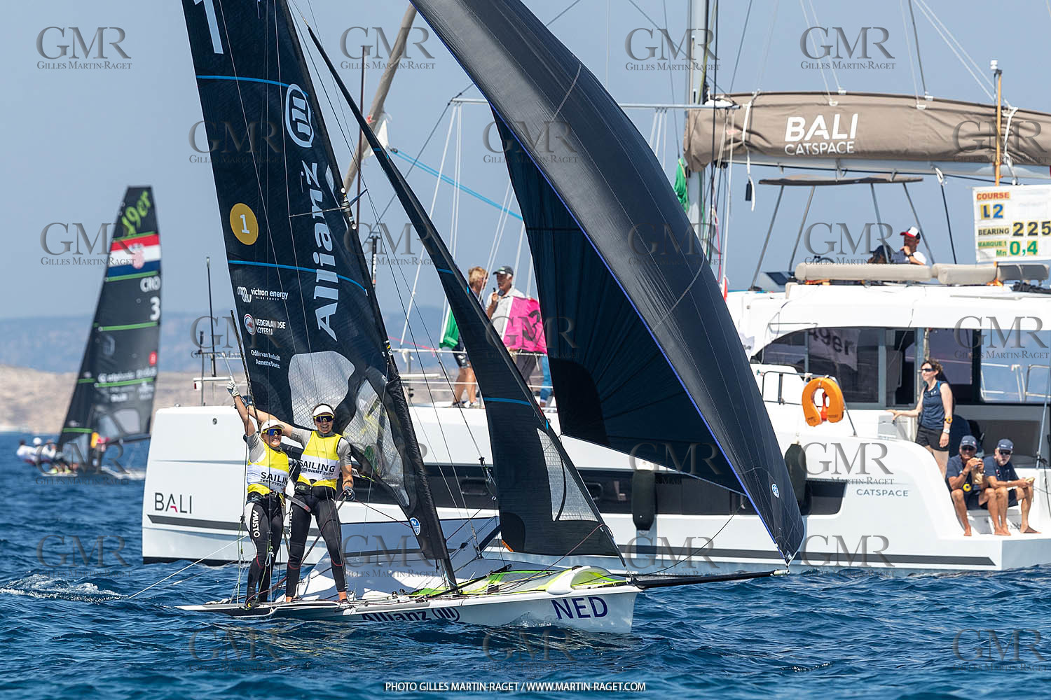 16 07 2023, Marseille, (FRA), Paris 2024 Olympic Games 2024 Sailing Test Event, Day 8, Medal race 49er FX