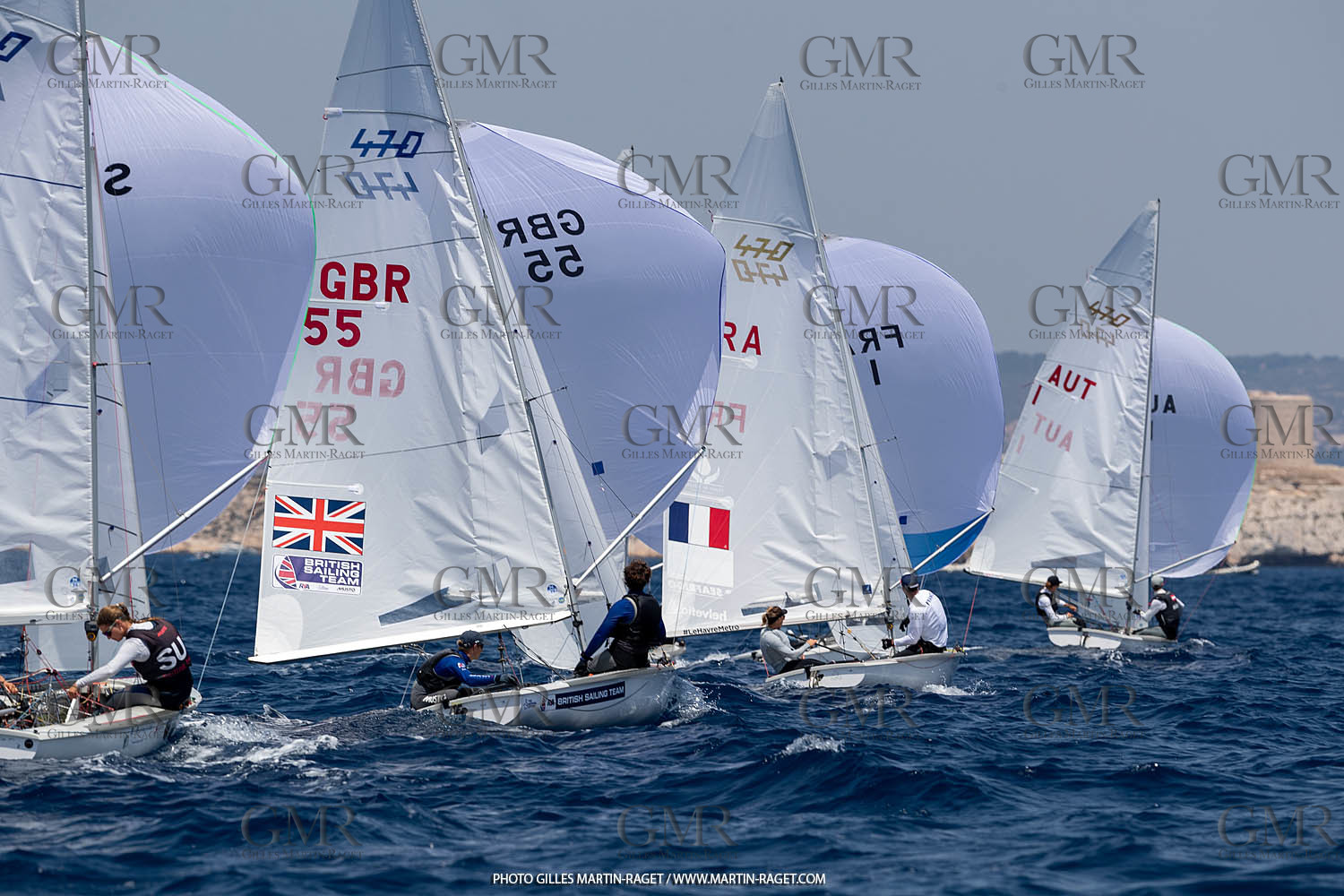 09 07 2023, Marseille (FRA), Paris 2024 Sailing Test Event, Race Day 1, 470