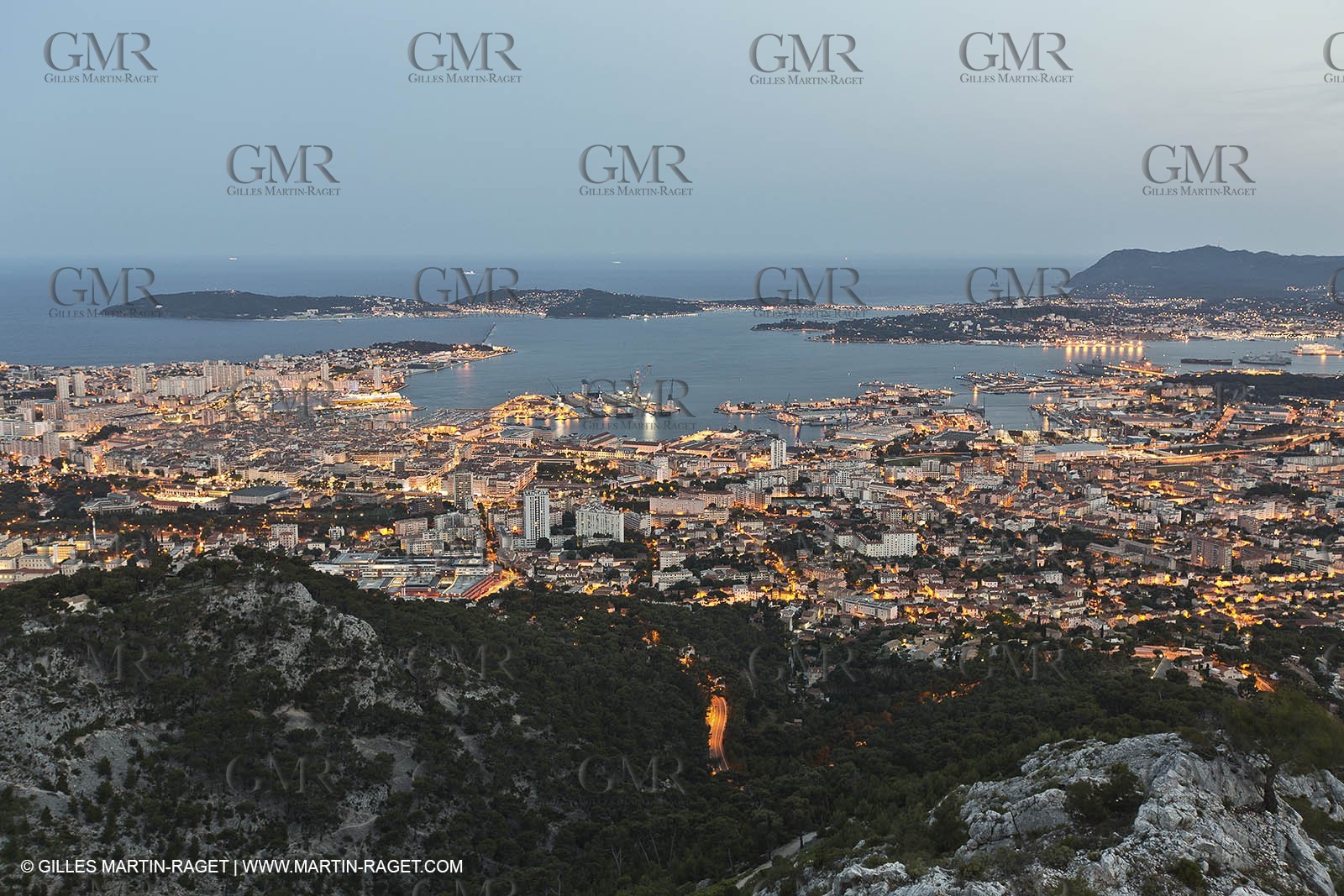 07 06 2012-Toulon (FRA,83) - Bay of Toulon as seen from the top of Mount Faron