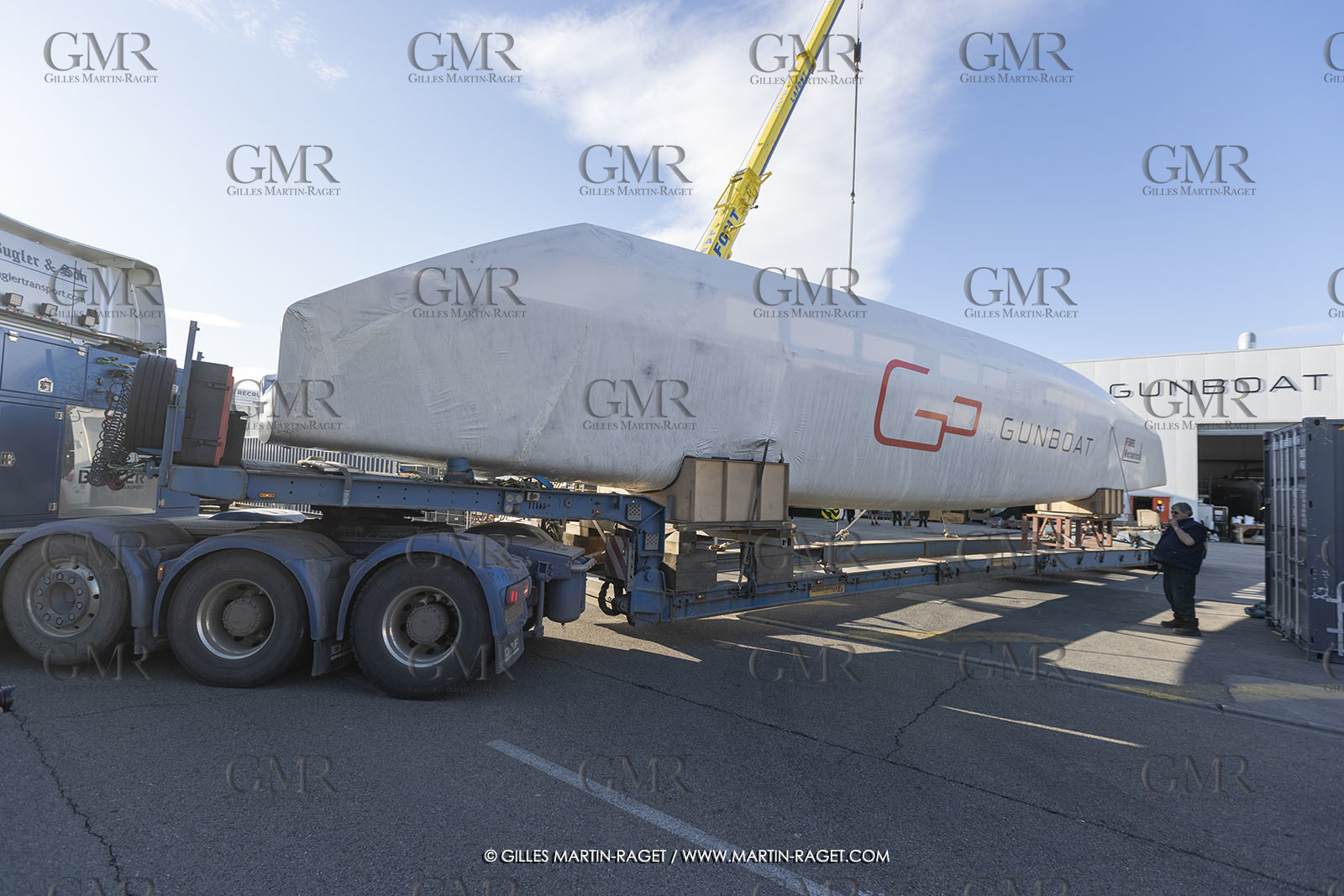 15 02 2022, La Grande Motte (FRA), Gunboat 80  1 hulls delivery