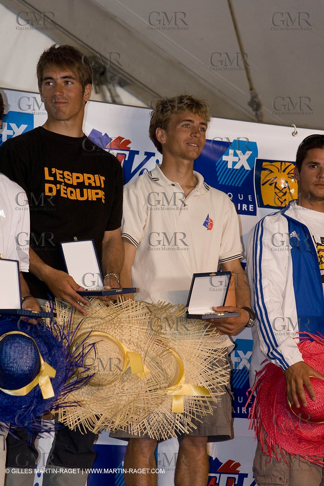 27 04 2007 - Semaine Olympique Française 2007 - Hyères - Jour 6 - Medal Race - Team France - 470 Homme - Leboucher-Garos