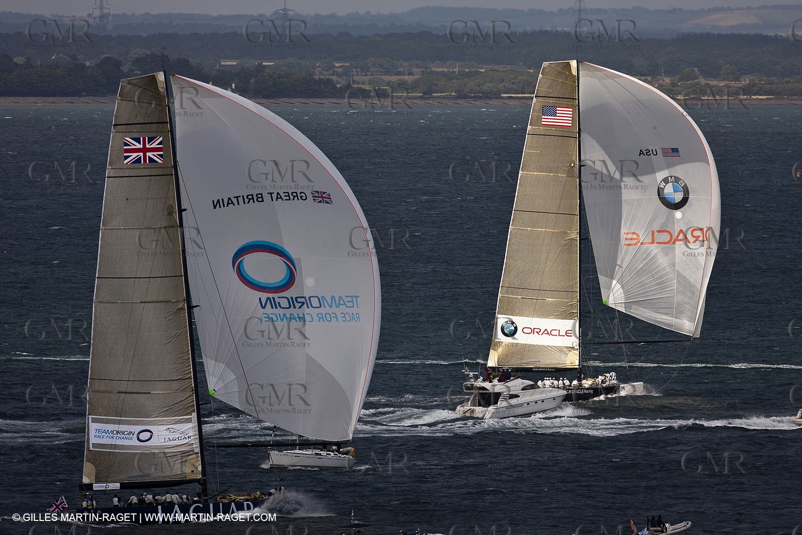 05 08 2010 - Cowes (UK, IOW) - The 1851 Cup -  BMW ORACLE Racing -  - Round The Island Race - Back in the Solent.