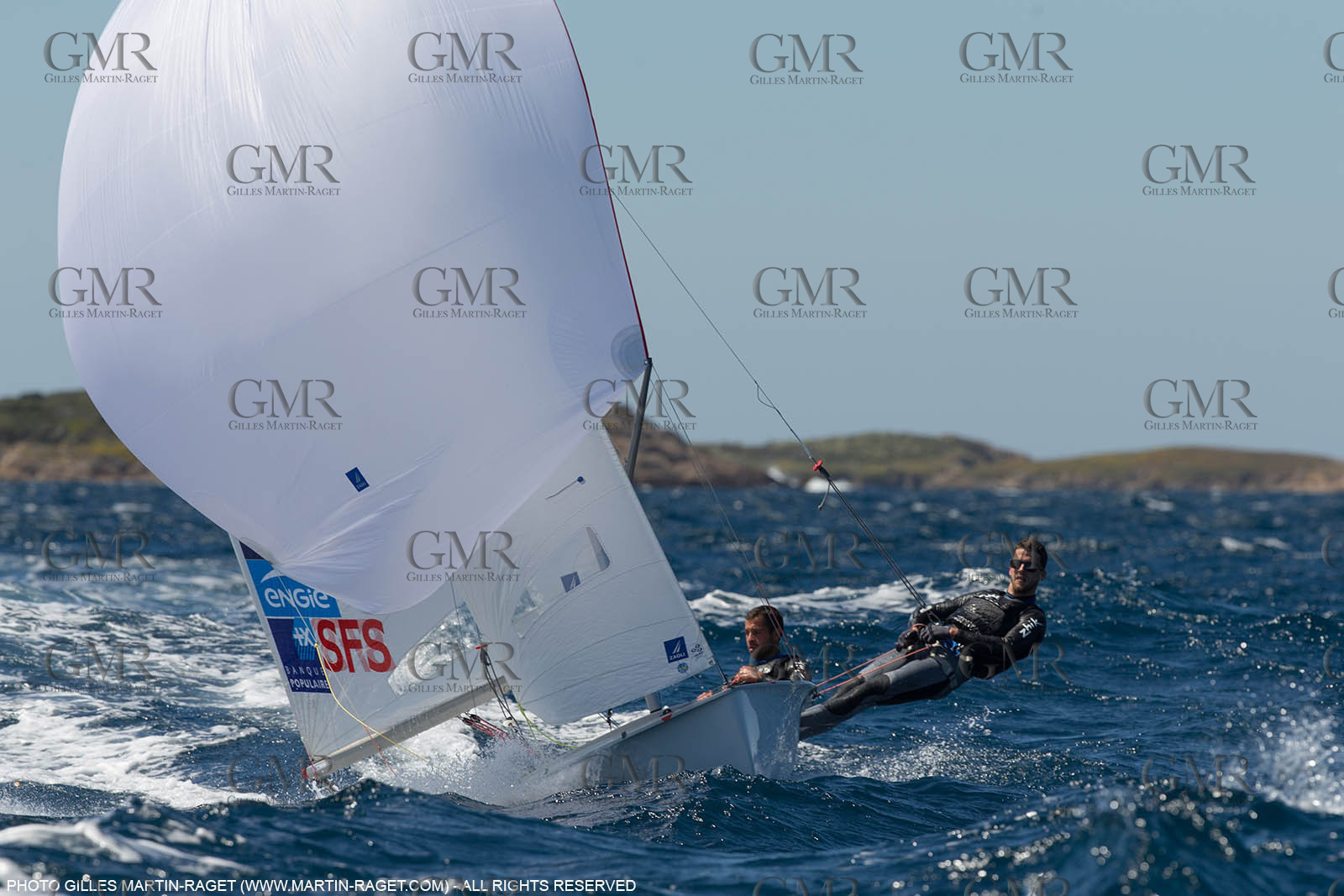 25 04 2016, Hyères (FRA,83), Jeux Olympiques Rio 2016, voile, 470, Sofian Bouvet   Jeremie Mion, SFS Voile