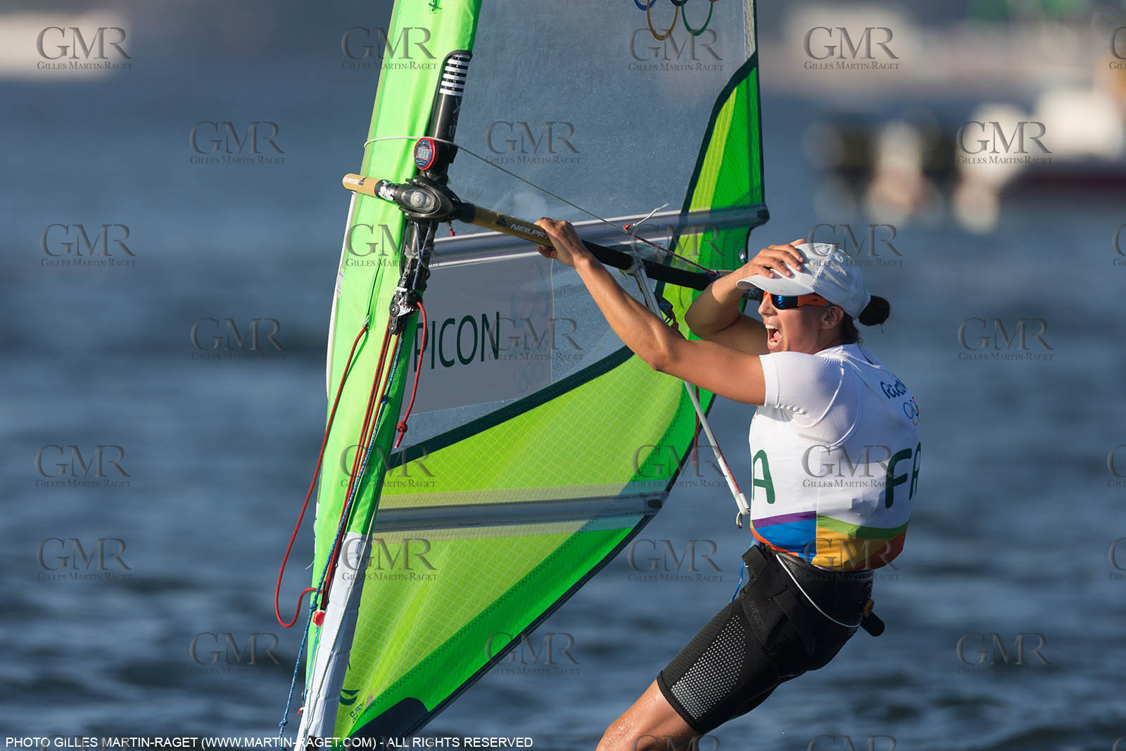 14 08 2016, Rio de Janeiro (BRA), 2016 Olympic Games, Sailing, RSX Women medal race, Charline Picon (FRA), gold medalist