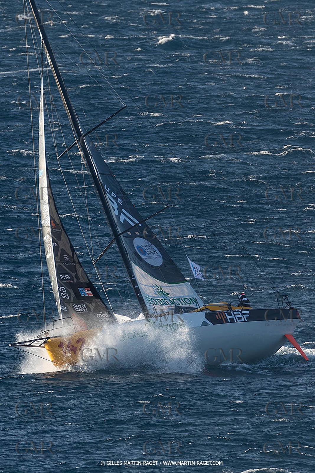27 08 2021, Marseille (FRA), Transat Jacques Vabre 2021, Class 40, HBF-Reforest'Action (Kito de Pavant, Gwen Gbick)