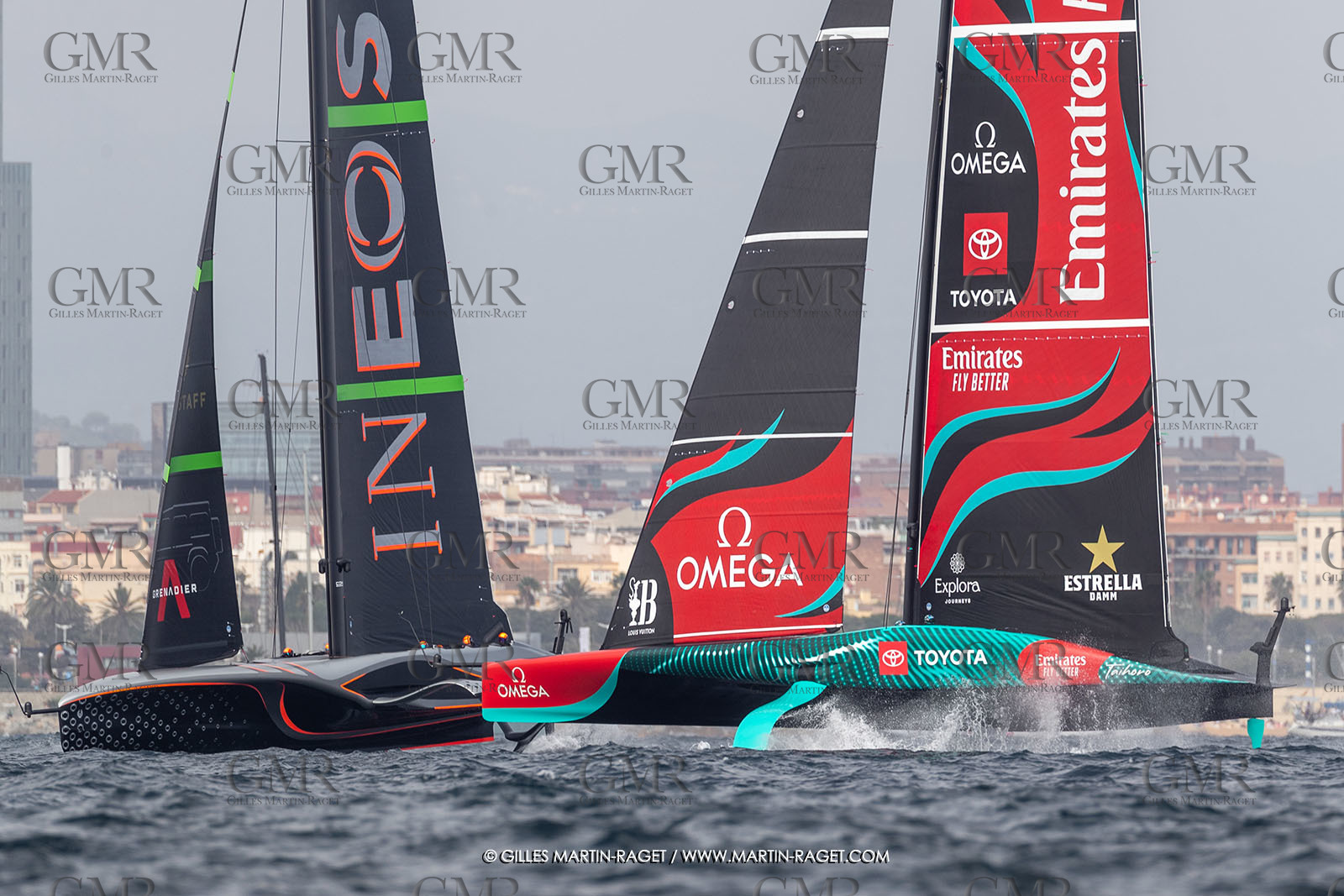 13 10 2024, Barcelona (ESP), Louis Vuitton 37th America's Cup, Final Match, Race Day 2, race 3