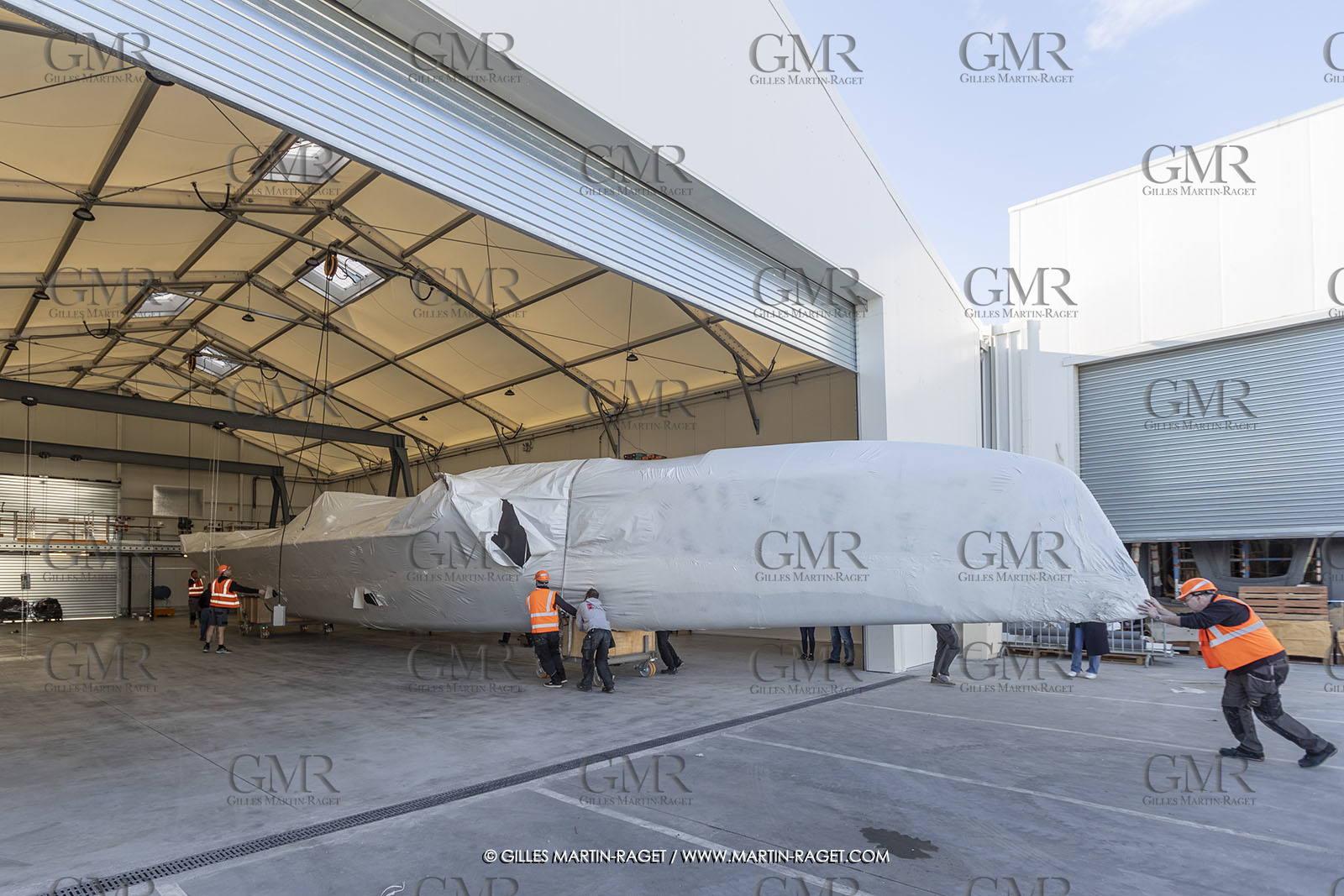 15 02 2022, La Grande Motte (FRA), Gunboat 80  1 hulls delivery