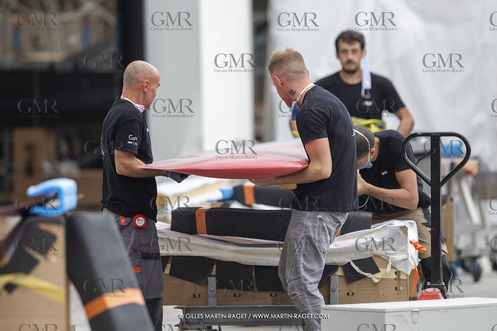 21 07 2020, La Grande Motte (FRA), Gunboat, Gunboat 68 SeaTilt out of the shed