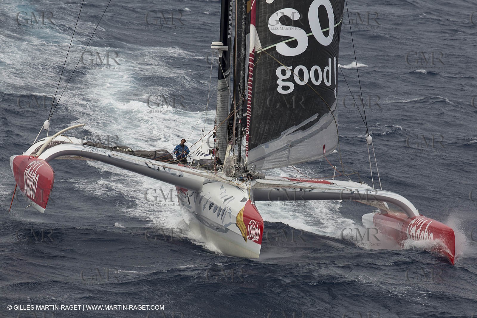 12 09 2012 - Marseille (FRA,13) - Trimaran Sodebo - Thomas Coville - Trans Mediterranée record attempt.