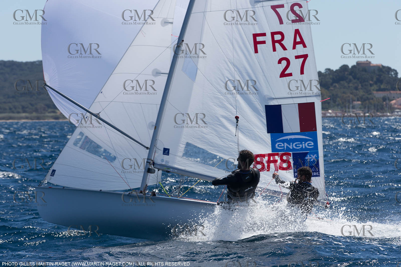 25 04 2016, Hyères (FRA,83), Jeux Olympiques Rio 2016, voile, 470, Sofian Bouvet   Jeremie Mion, SFS Voile