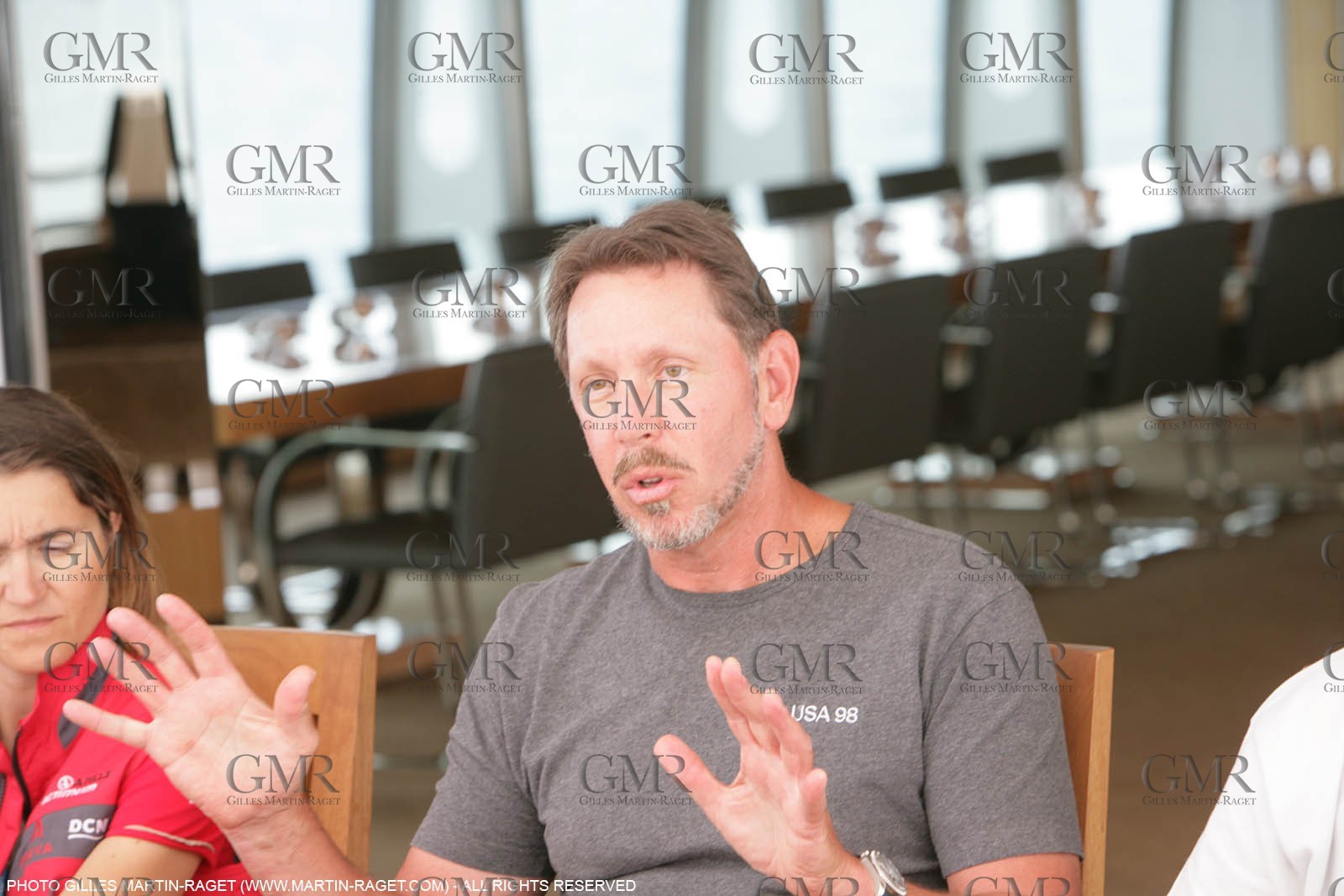 17 05 2007-Valencia (Spain)- 32nd America's Cup - Louis Vuitton Cup - Semi-final - Day 3 - San Francisco event presentation to Syndicate representative onboard Rising Sun