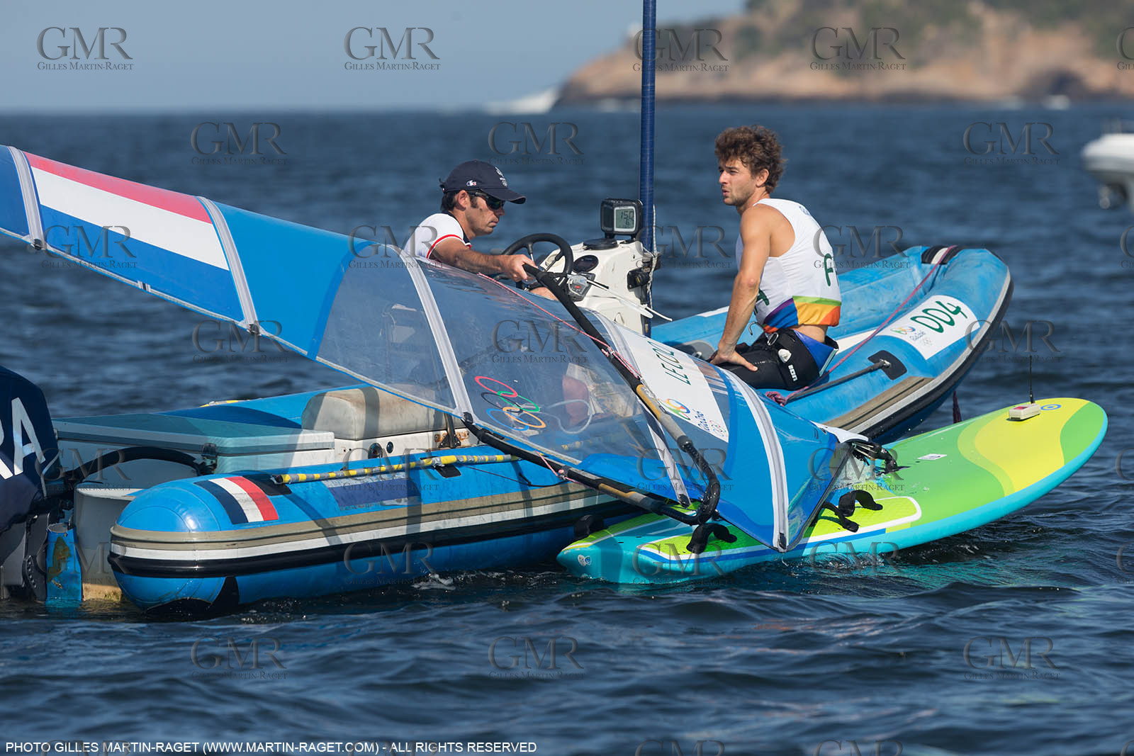 14 08 2016, Rio de Janeiro (BRA), 2016 Olympic Games, Sailing, RSX Men Medal race, Pierre Le Coq (FRA), bronze medalist
