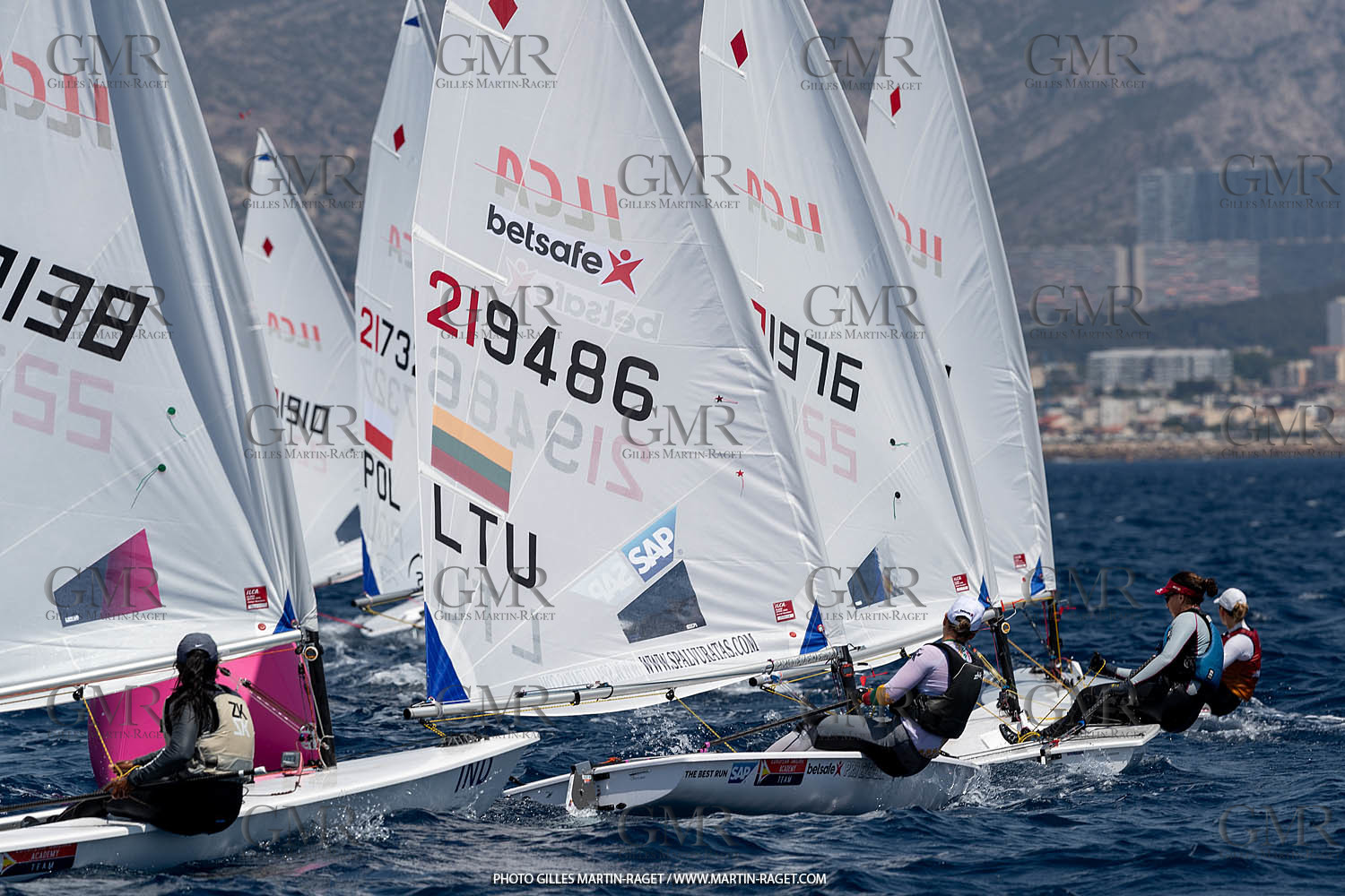 09 07 2023, Marseille (FRA), Paris 2024 Sailing Test Event, Race Day 1,  ILCA 7
