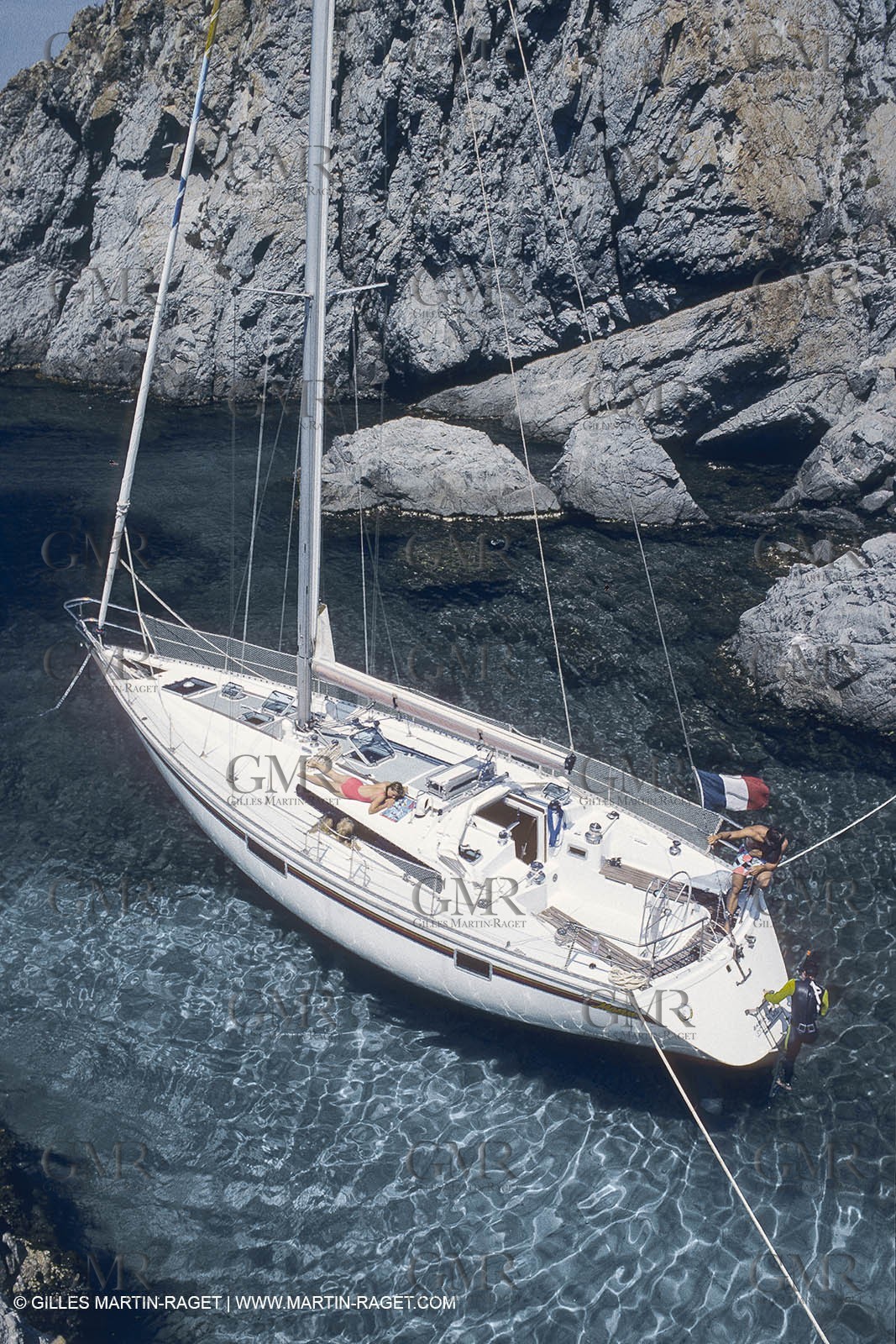 Sail, cruising, monohulls at the mooring