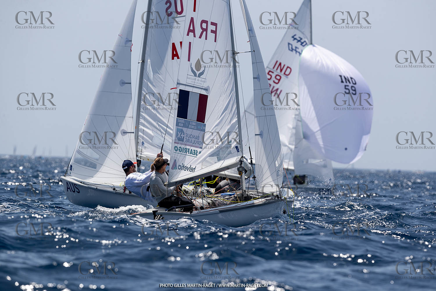 09 07 2023, Marseille (FRA), Paris 2024 Sailing Test Event, Race Day 1, 470
