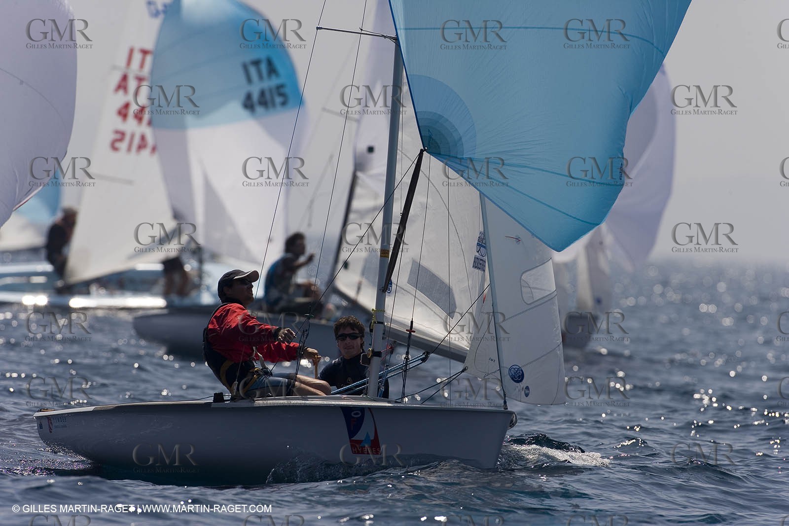 24 04 2007 - 2007 Semaine Olympique Française - Hyères (South of France) - Day 3 - Team France - 470 Homme - Bonnaud-Bonnaud