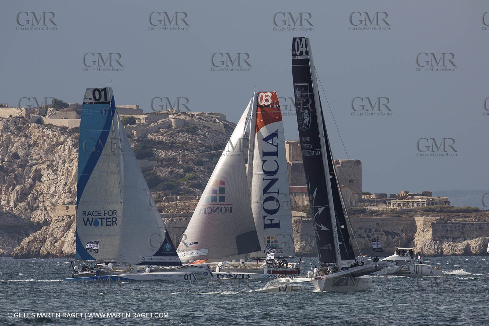29 09 2012 - Marseille (FRA,13) - Alpari World Match Race Tour - Match Race France 2012 - Day 5 - Final Ian Williams (GBR) Vs William Tiller (NZL)