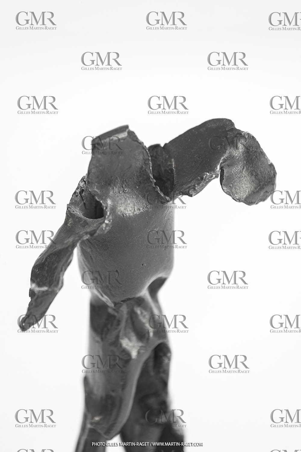 03 08 2020, St Rémy de Provence (FRA,13), Oeuvre de Germaine Richier, Guerrier n° 8 1956, Bronze patiné foncé, Epreuve d'exposition, Fondeur : Susse, Paris, 21 x 15 x 10, 5 cm, Collection particulière