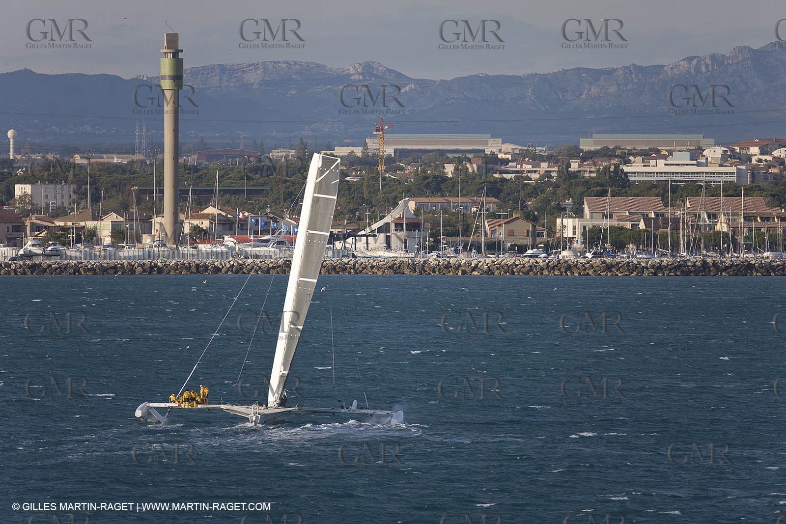 03 10 2008 - Fos   mer (FRA, 13) - L'Hydroptère - Tentative de record de vitesse
