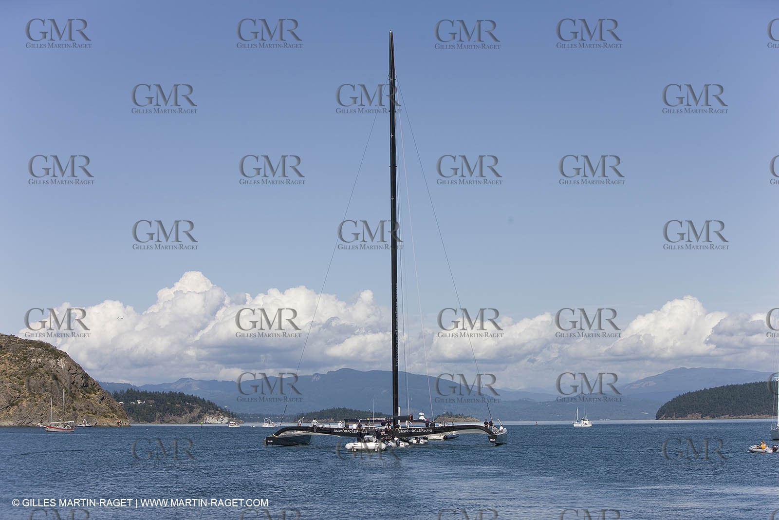 25 08 2008 - Anacortes (USA, WA) - America's Cup - BMW ORACLE Racing - New 90 ft trimaran launch