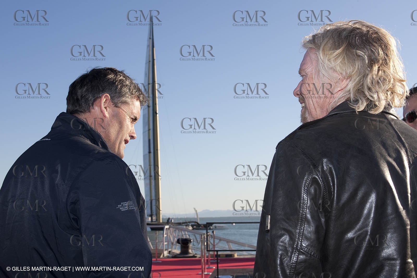 11 02 2010 - Valencia (ESP) - 33rd America's Cup - BMW ORACLE Racing - Day off 2 - Sir Richard Branson - Sir Russell Coutts