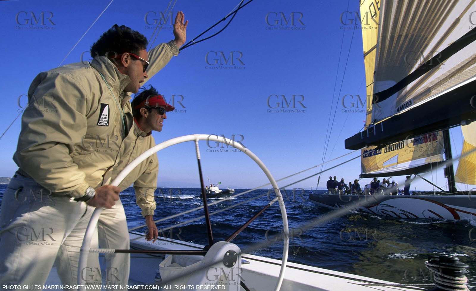 America's cup - San Diego 1995 - Défi français - Bertrand Pacé - Marc Pajot